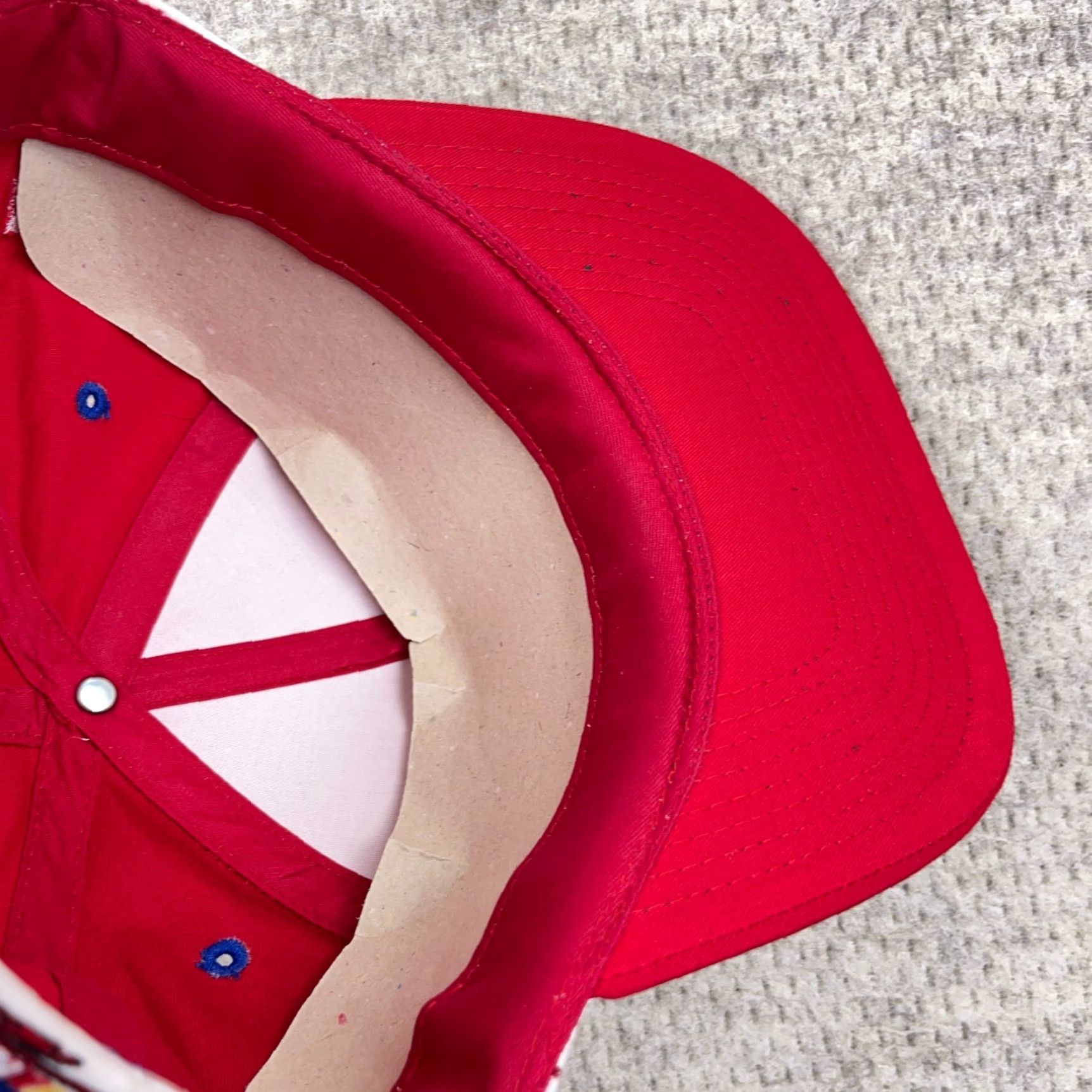 Budweiser VINTAGE Budweiser Hat Cap SnapBack Racing Team Nascar 90s Y2K Red White Adult Men Baseball Cap Cap Hat Size ONE SIZE - 7 Thumbnail