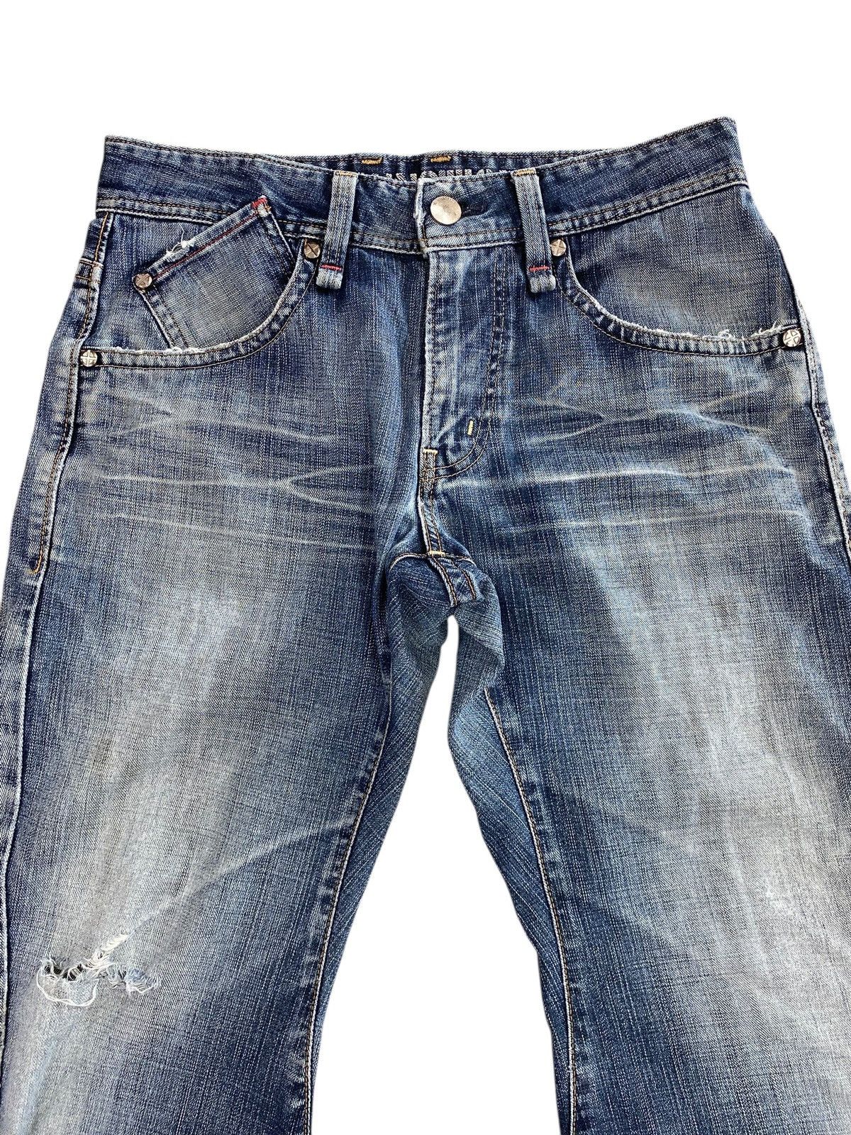 Edwin Edwin E-Function Faded Wash Style Twisted Leg Jeans Size US 32 / EU 48 - 2 Thumbnail