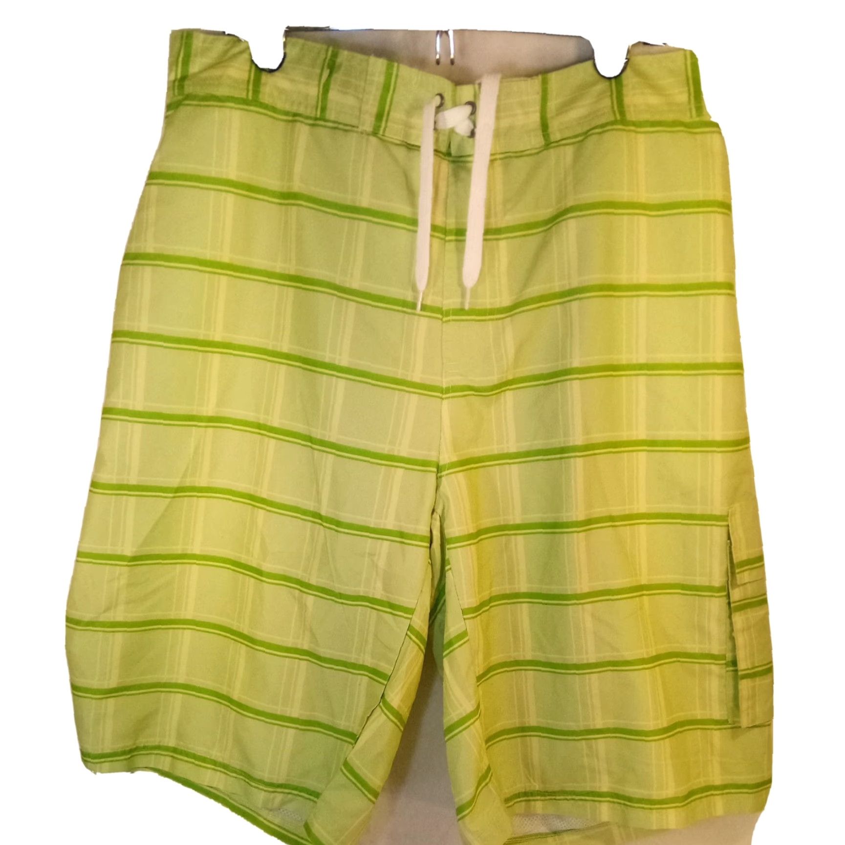 Vintage VINTAGE American crown Swim Shorts XL 36"-38" Arizona Embroidered POCKET Striped Green Men Regular Bottom Pockets Size US 36 / EU 52 - 3 Thumbnail