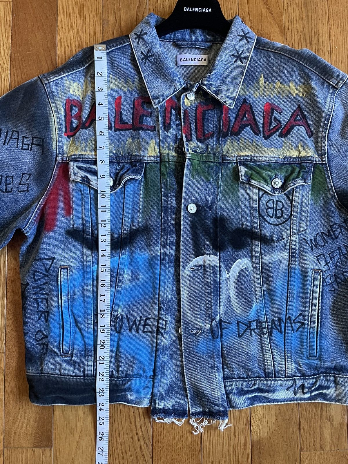 Balenciaga BALENCIAGA GRAFFITI DENIM JACKET Size US M / EU 48-50 / 2 - 12 Thumbnail