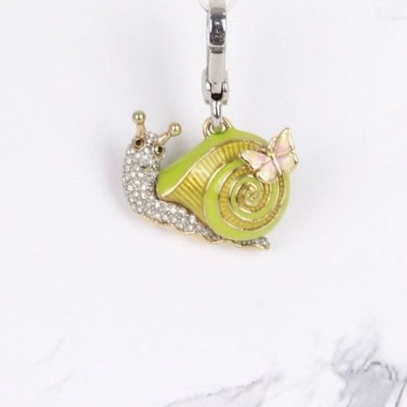Juicy Couture Juicy Couture Snail Charm w/Green Shell Pink Butterfly Size ONE SIZE - 1 Thumbnail