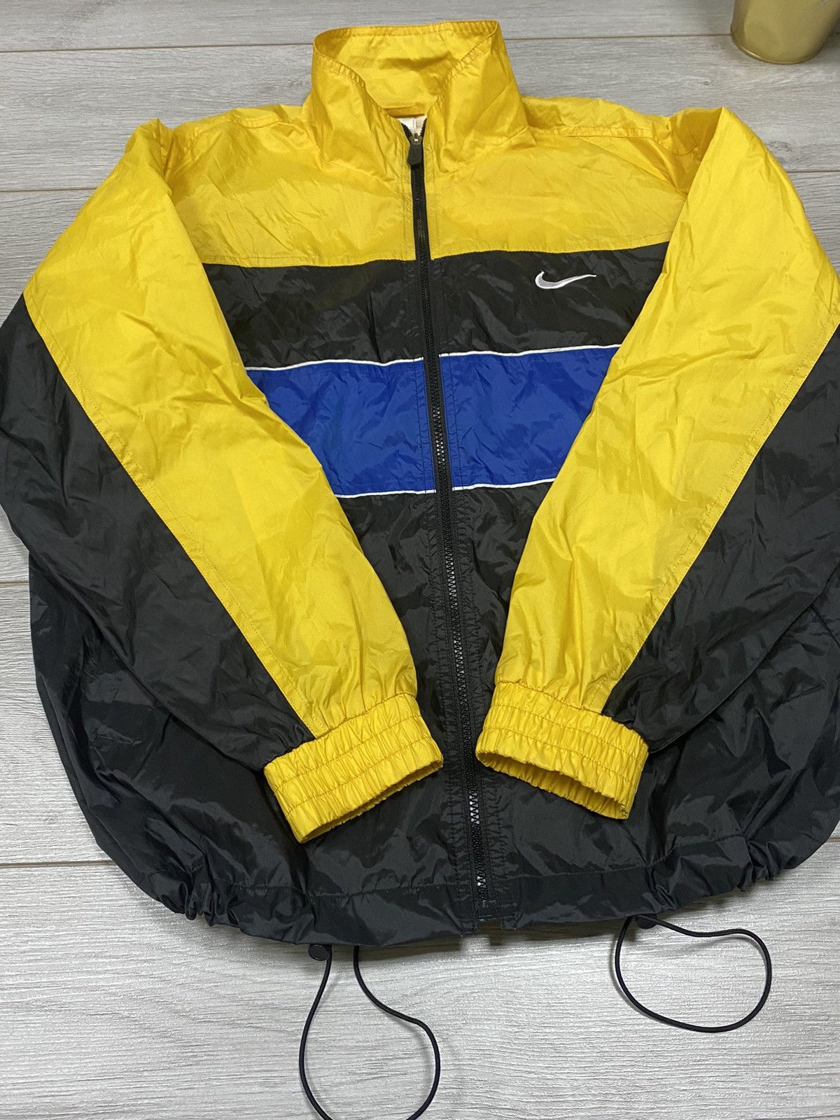 Nike big swoosh 1990 vintage nylon track jacket windbreaker