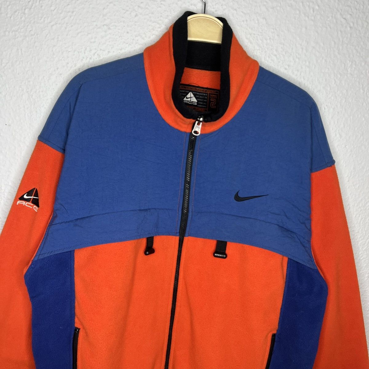 Nike Nike ACG Vintage Fleece Sweatshirt Zip Orange Navy Blue Logo Size US L / EU 52-54 / 3 - 5 Thumbnail