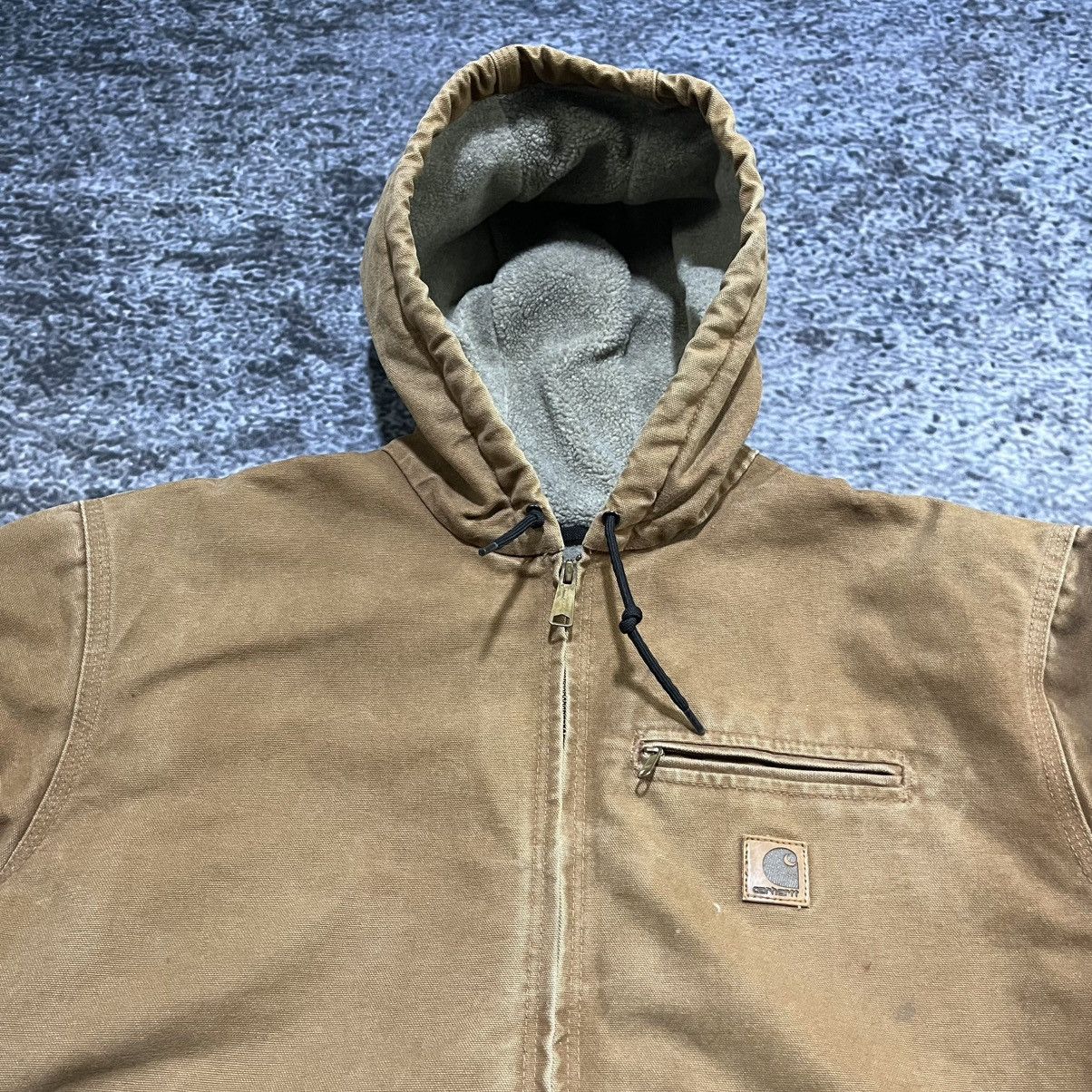 Carhartt VINTAGE FLEECE LINED HOODED CARHARTT CANVAS JACKET TAN XL Size US XL / EU 56 / 4 - 6 Thumbnail