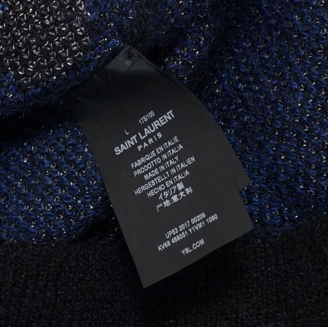 Saint Laurent Paris Saint Laurent Hedi Slimane Heart Lightening Knit Sweater Size US L / EU 52-54 / 3 - 6 Thumbnail
