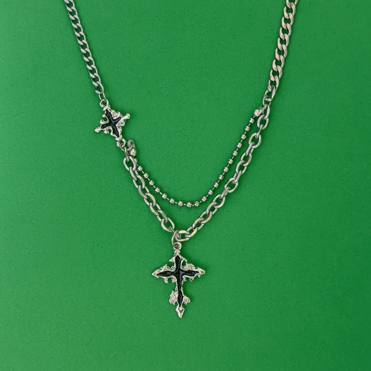 Other Cross Pendant Necklace for Men Women Hip Hop Unisex Necklace Size ONE SIZE - 1 Thumbnail