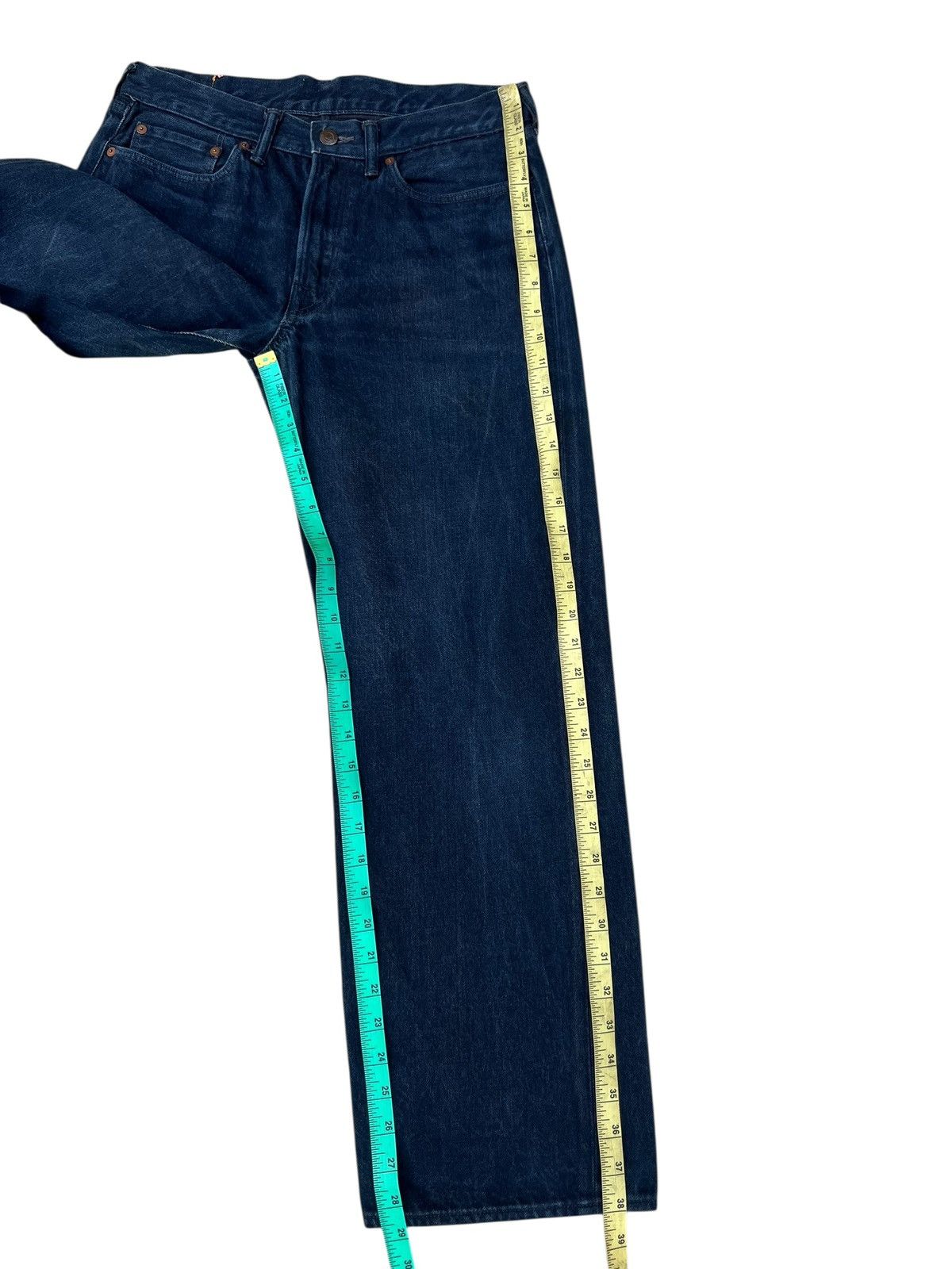 45rpm 45rpm Fade Indigo Hidden Rivets Denim Loose Jeans Size US 29 - 6 Thumbnail
