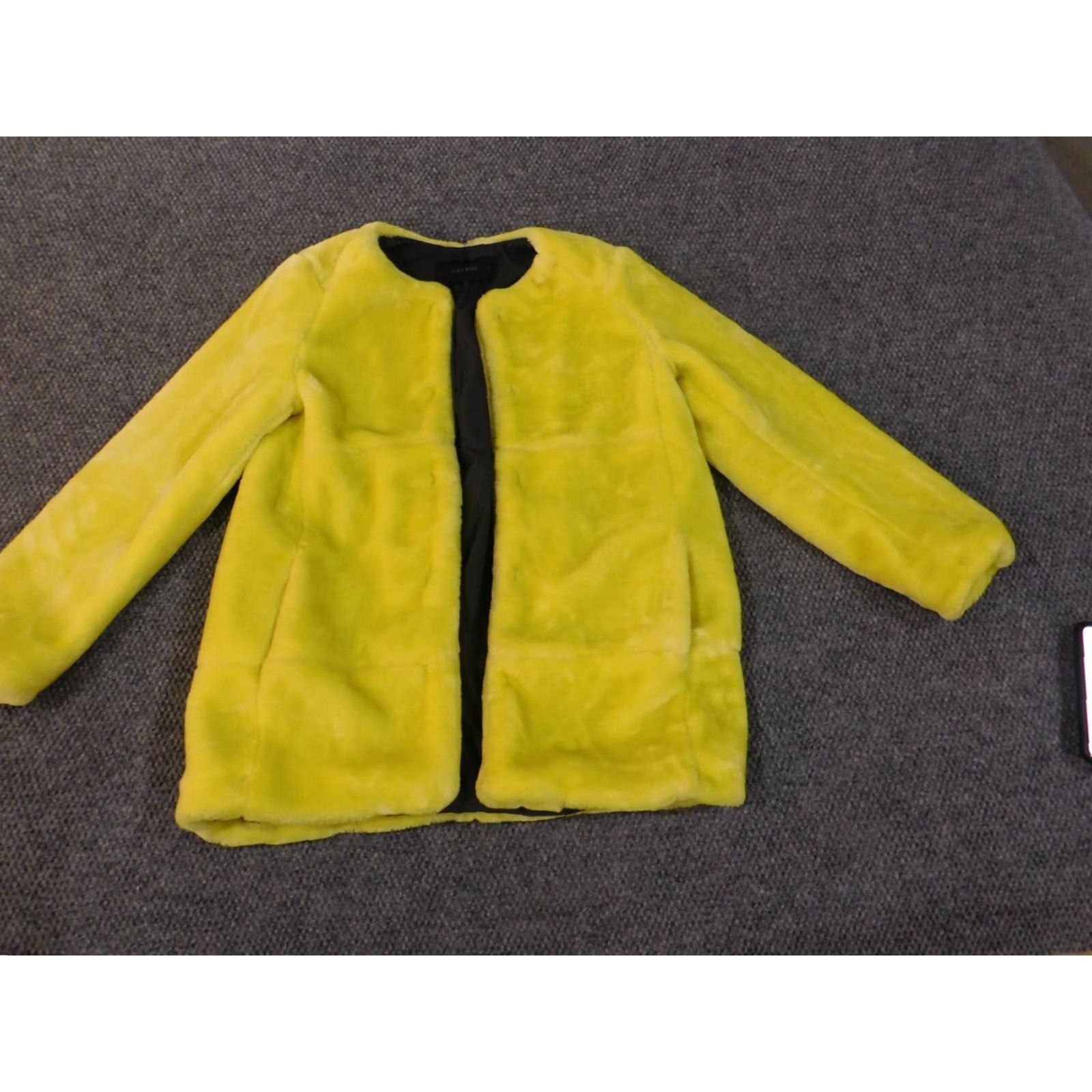 Zara Zara Jacket Womens M Yellow Hook Night Party Show Gala Fashion Jacket Size M / US 6-8 / IT 42-44 - 2 Thumbnail