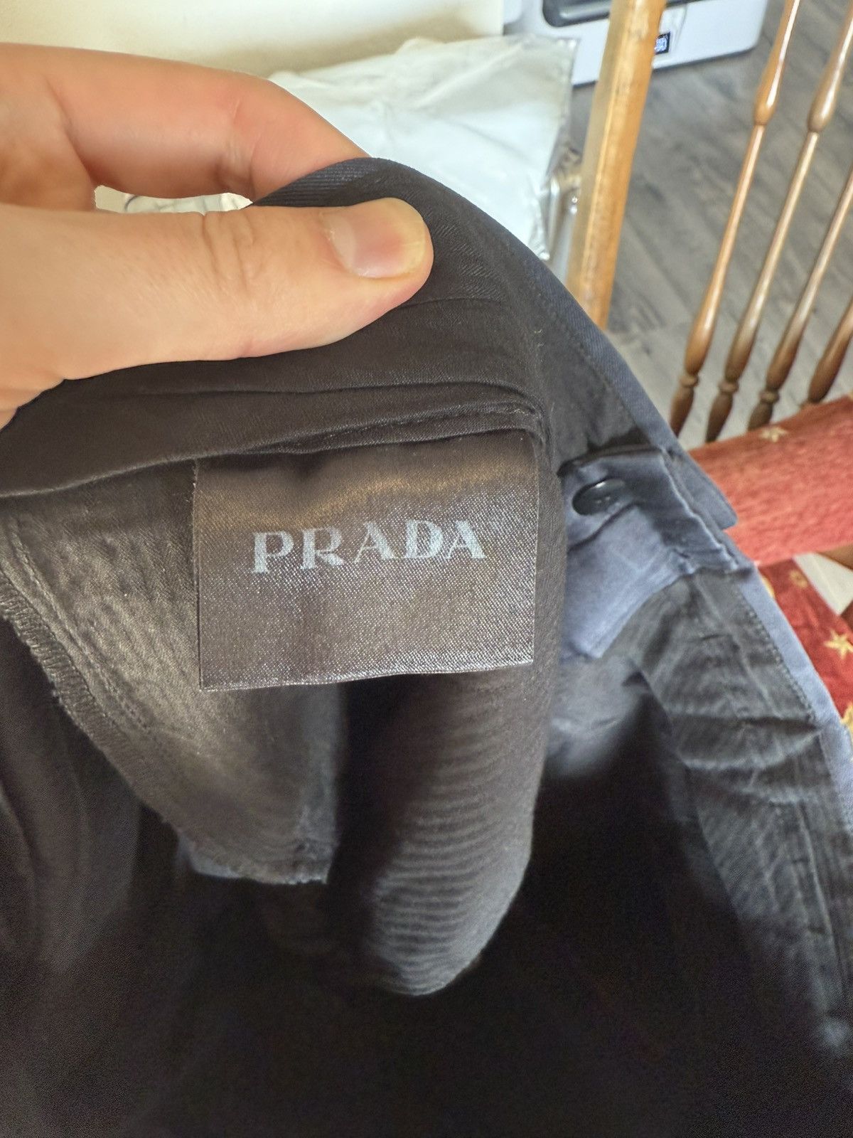 Prada Prada Slim Navy Cotton Trousers Tailored Fit Size US 34 / EU 50 - 13 Thumbnail
