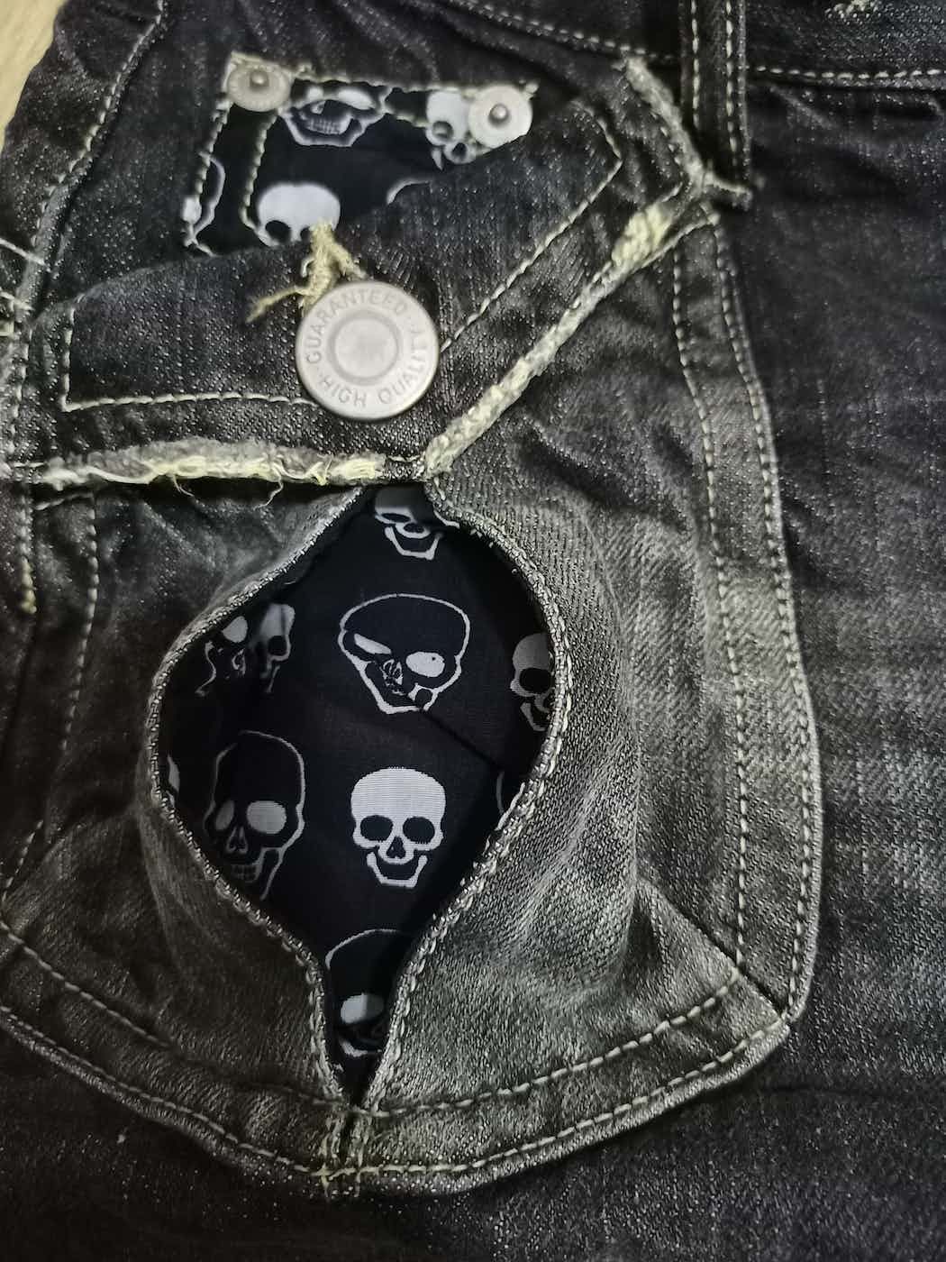 Japanese Brand Japanese Brand Skulls Black Jeans Size US 30 / EU 46 - 17 Thumbnail