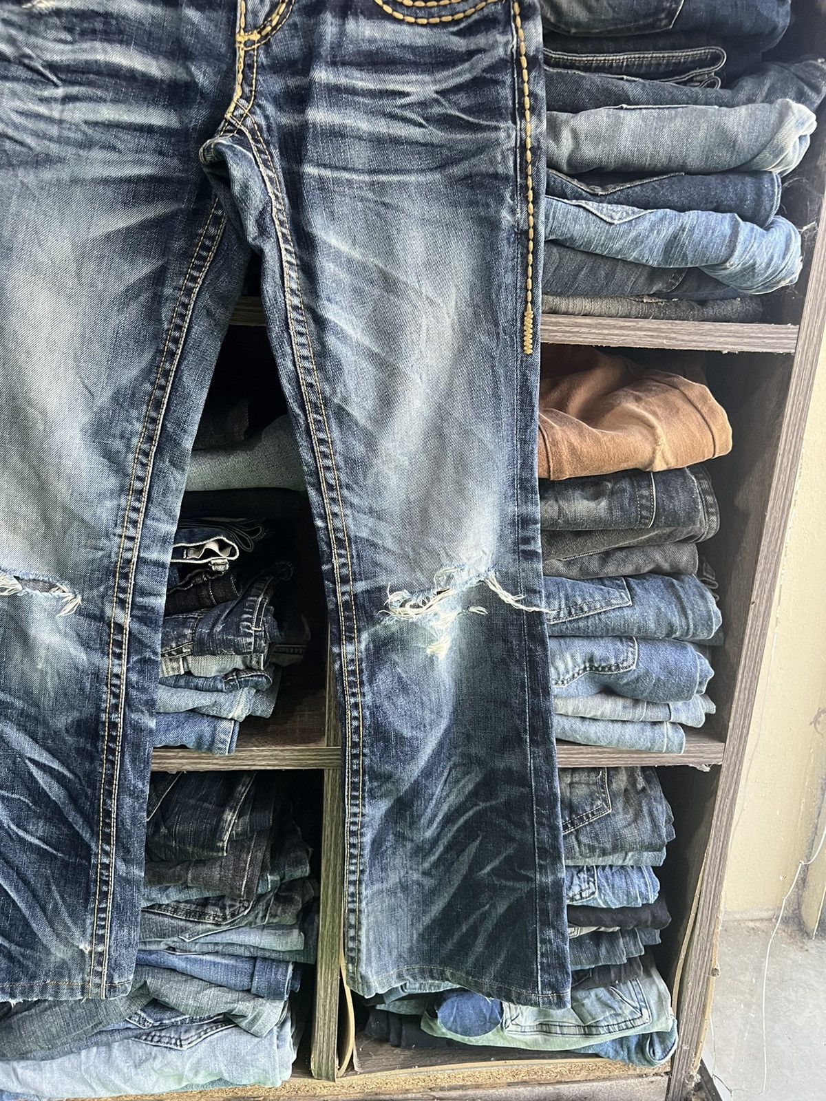 Other 🔥Rare Lolita Jeans Flared Distressed Denim Size 29" - 6 Thumbnail
