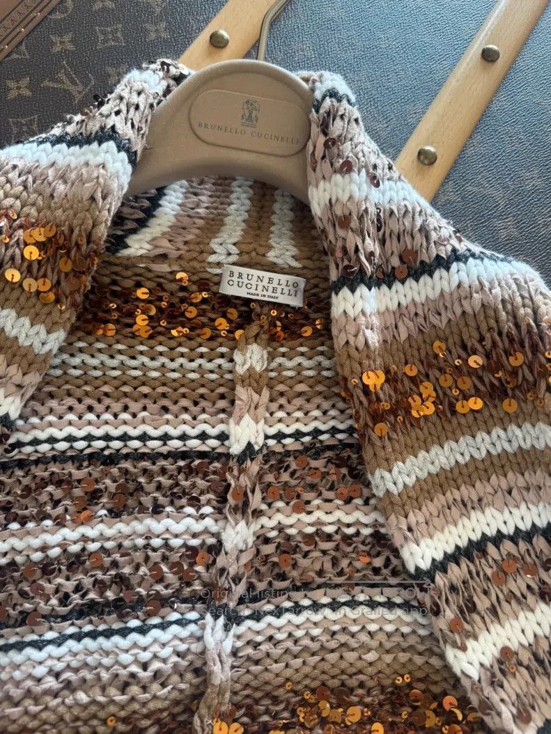 Brunello Cucinelli Brunello Cucinelli Glitter Cardigan Jacket Size XS / US 0-2 / IT 36-38 - 5 Thumbnail