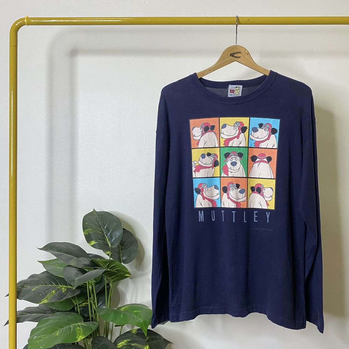 Cartoon Network × Vintage 1990s Muttley Wacky Races Hanna Barbera Production LS Tee Size US M / EU 48-50 / 2 - 1 Thumbnail