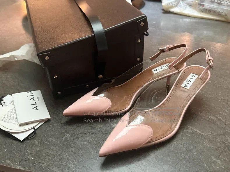 Alaia Alaia Heels, Pink Heart Design Size US 5.5 / IT 35.5 - 3 Thumbnail
