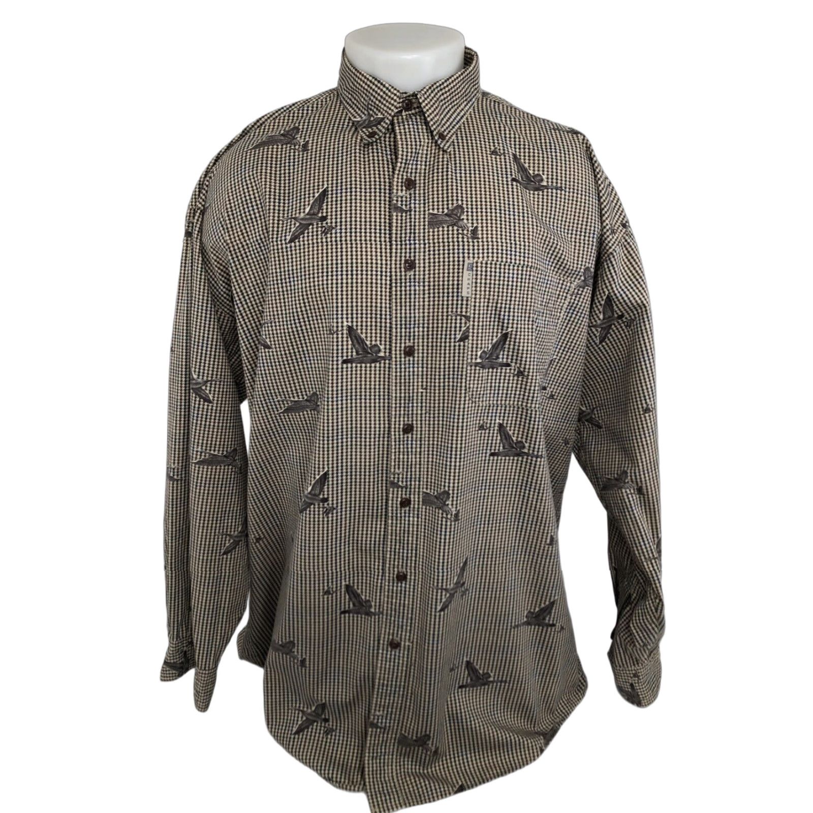 Ralph Lauren CHAPS / RALPH LAUREN Vintage DUCK / HOUNDSTOOTH Hunting Mens XL/2XL TALL Shirt Size US XL / EU 56 / 4 - 1 Thumbnail