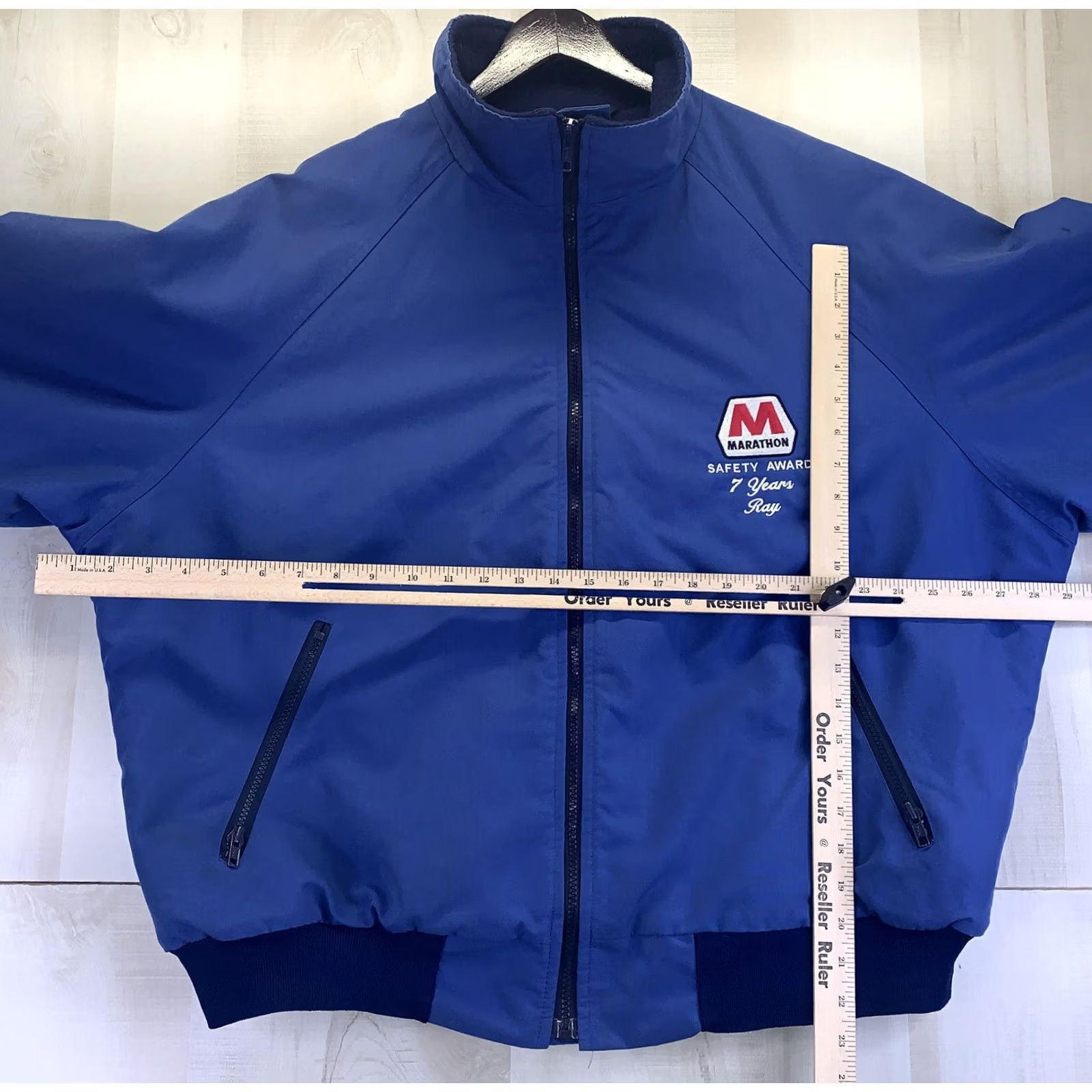 CO VINTAGE Sportsmaster Jacket 3XL Blue 90s Polar Fleece Marathon Gasoline Mens Size US XXL / EU 58 / 5 - 2 Thumbnail