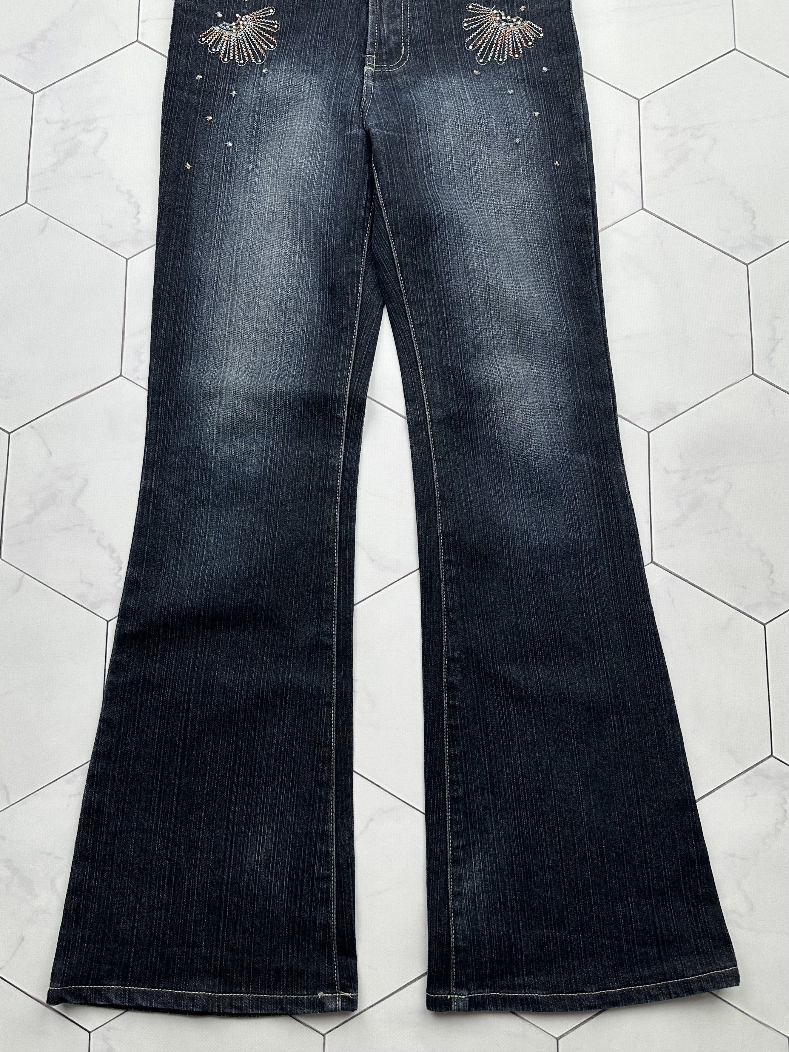 Japanese Brand Vintage Faded Flare Jeans (B527)E2 Size 28" / US 6 / IT 42 - 3 Thumbnail