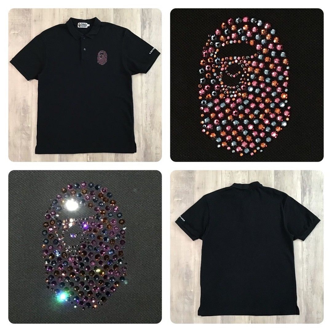 Bape × Swarovski BAPE Swarovski APE HEAD polo shirt a bathing ape Size US M / EU 48-50 / 2 - 1 Thumbnail