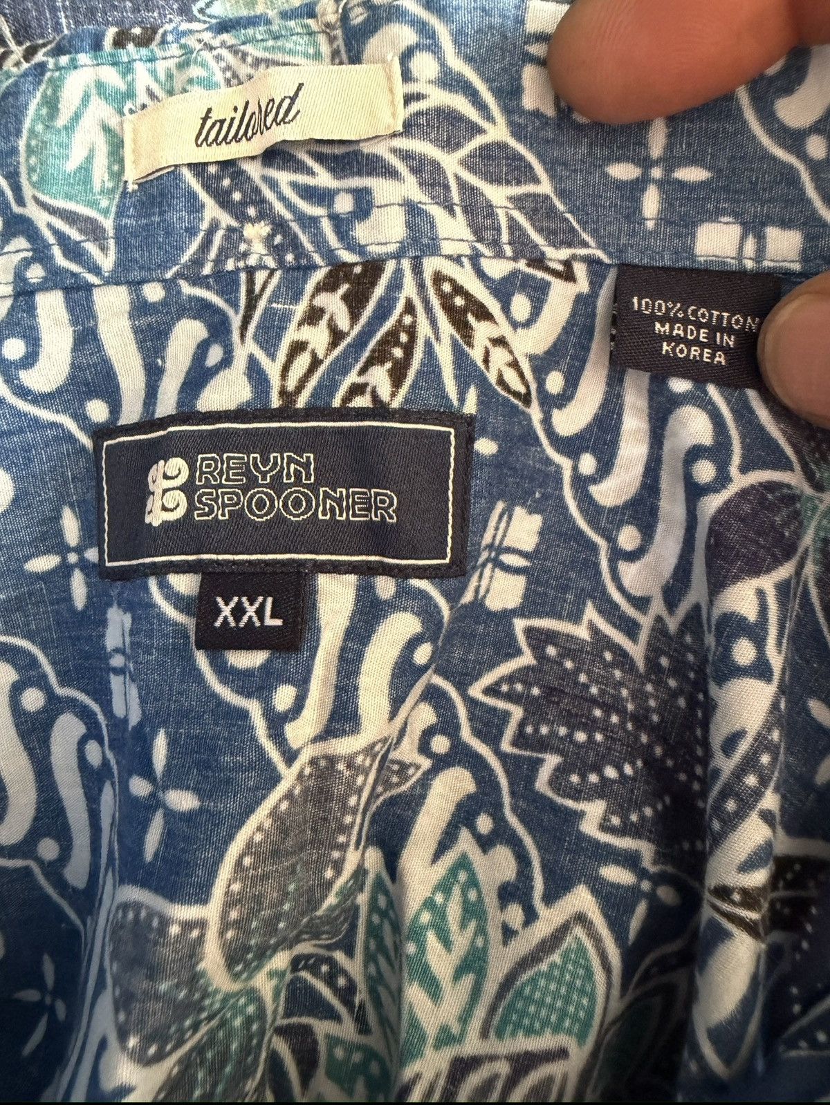 Reyn Spooner PreOwned Reyn Spooner Tailored Fit Hawaiian Men's XXL Blue Size US XXL / EU 58 / 5 - 4 Thumbnail