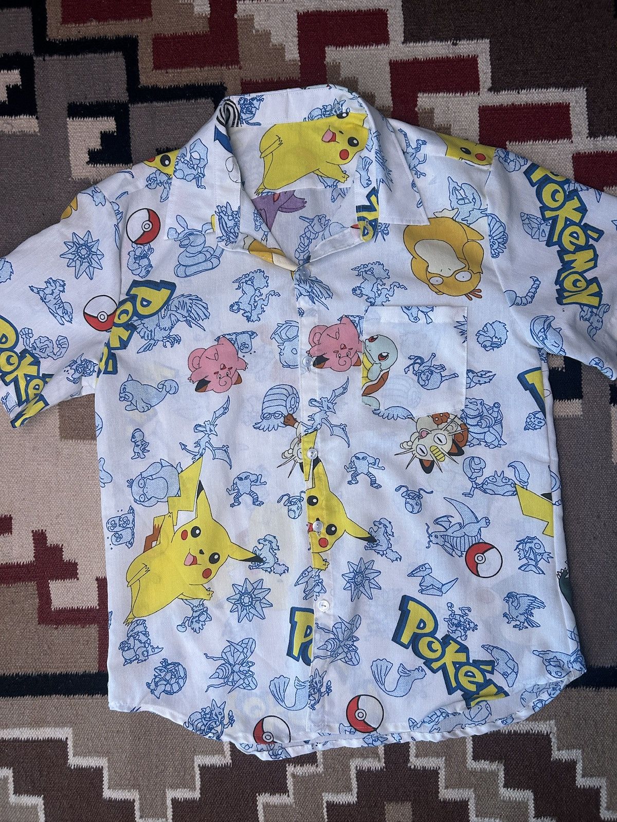 Vintage Vintage Pokémon button up shirt 90s upcycled vintage Size US L / EU 52-54 / 3 - 1 Thumbnail