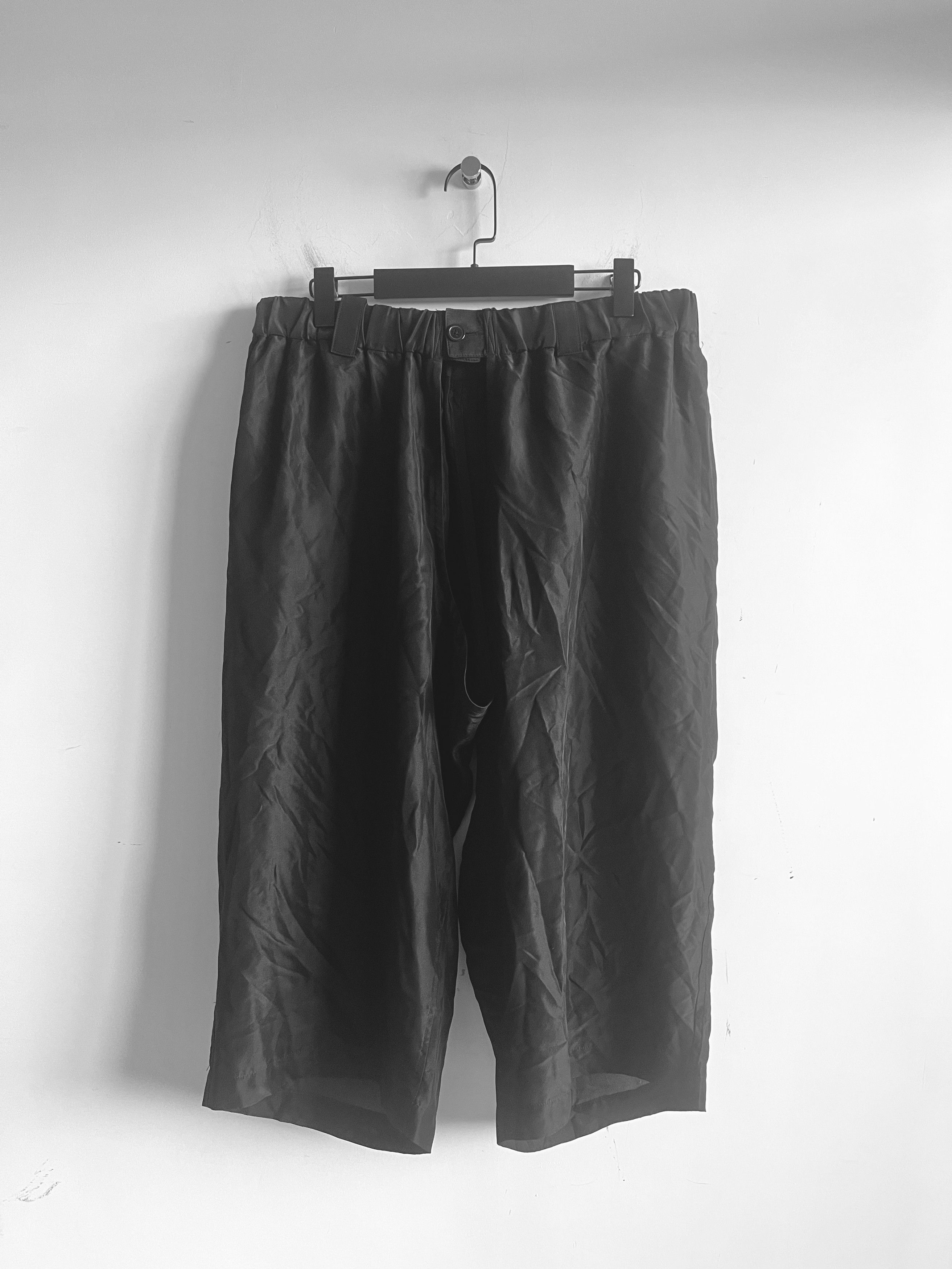 Yohji Yamamoto Yohji Yamamoto Pour Homme - Silk Spilts Wide Pants trouser Size US 30 / EU 46 - 1 Thumbnail