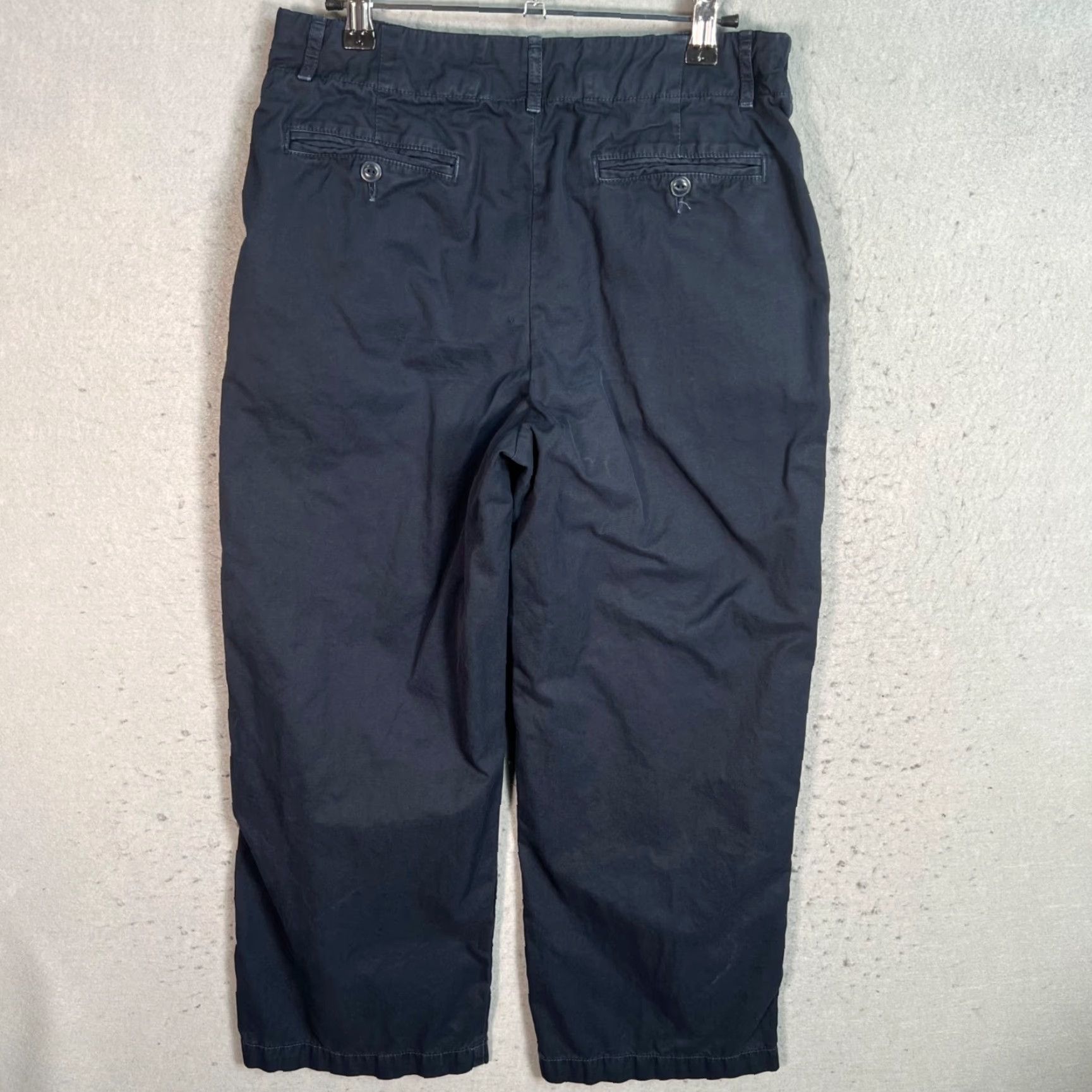 Save Khaki United VINTAGE Save Khaki United Navy Blue Chino Pants 2 Regular 28x25 Cotton Flat Front Straight Womens Size 26" / US 2 / IT 38 - 2 Thumbnail