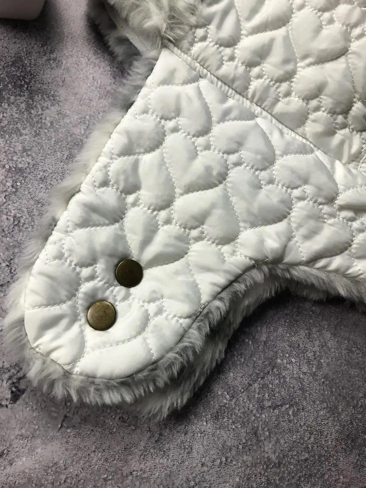Japanese Brand USHANKA Vintage White Mohair Hype Japans Streetwear Styl Y2k Size ONE SIZE - 3 Thumbnail