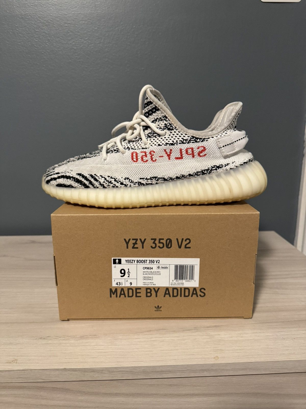 Yeezy Adidas Yeezy Boost 350 V2 Zebra Size US 9.5 / EU 42-43 - 3 Thumbnail