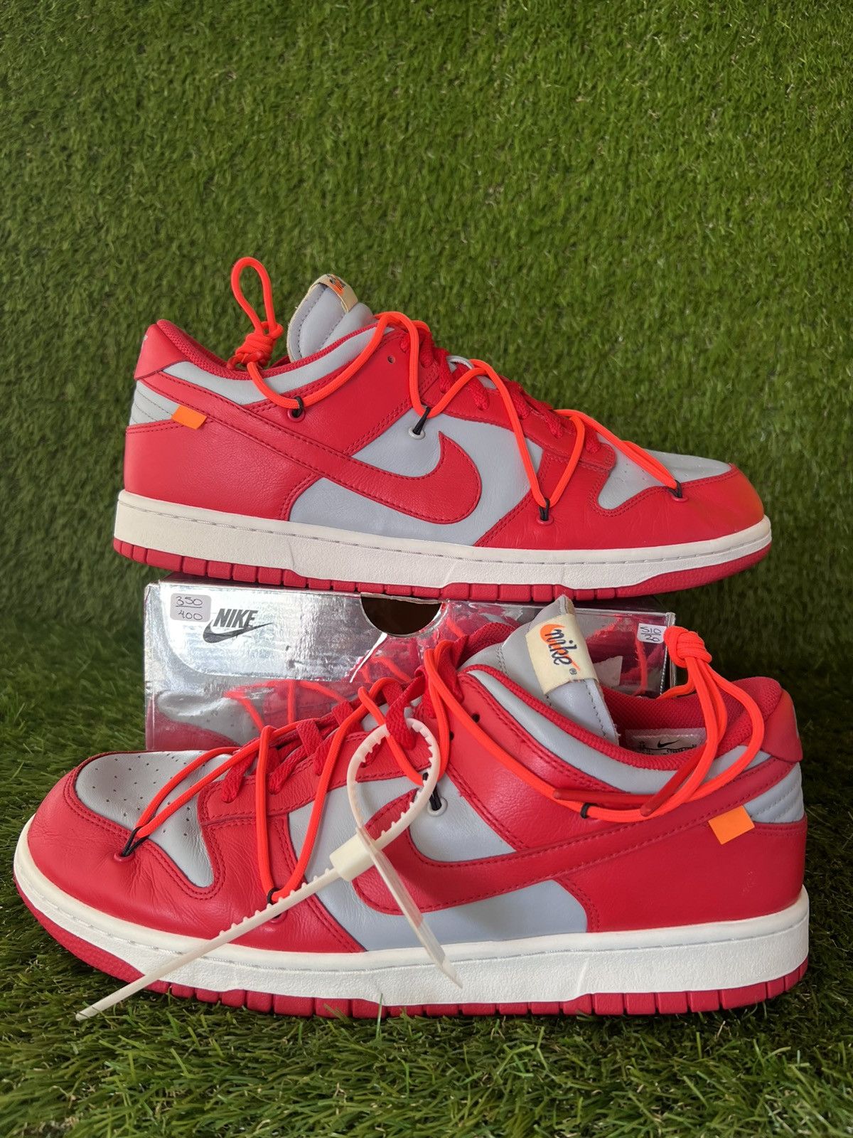 Nike × Off-White Nike Dunk Low Off-White University Red Size US 14 / EU 47 - 1 Thumbnail