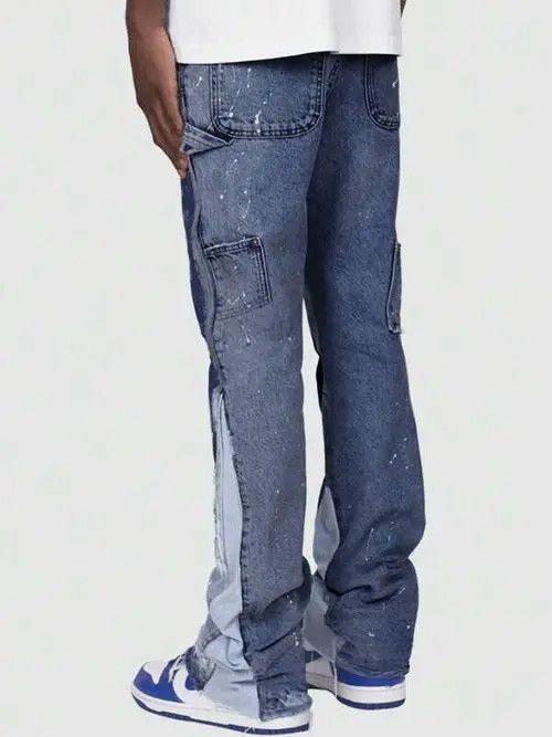 Japanese Brand × Vintage Distressed Painted Y2k Straight Leg Jeans Size US 30 / EU 46 - 1 Thumbnail