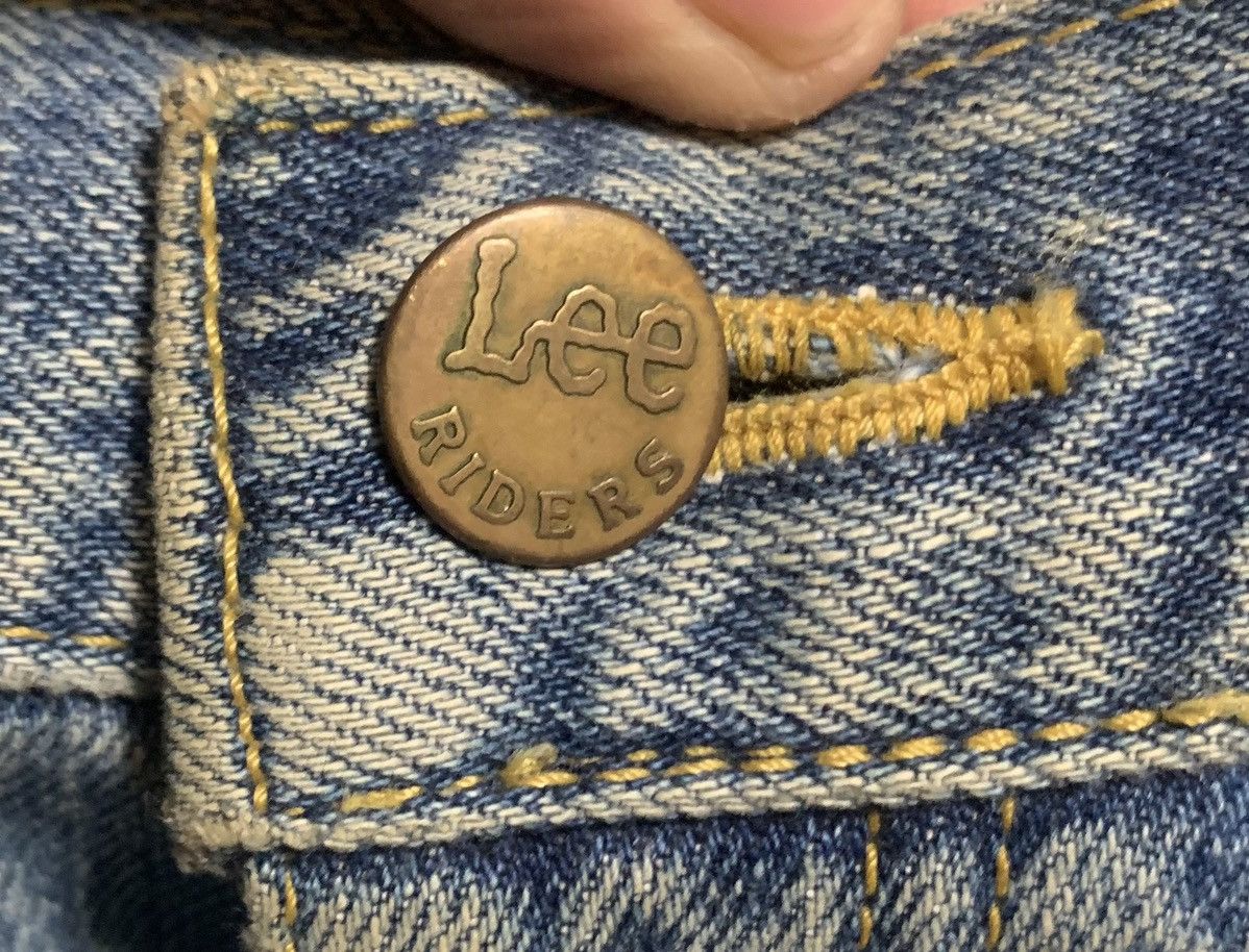 Lee Vintage Lee Rider Faded Blue Baggy Jeans Distressed Size US 33 - 6 Thumbnail