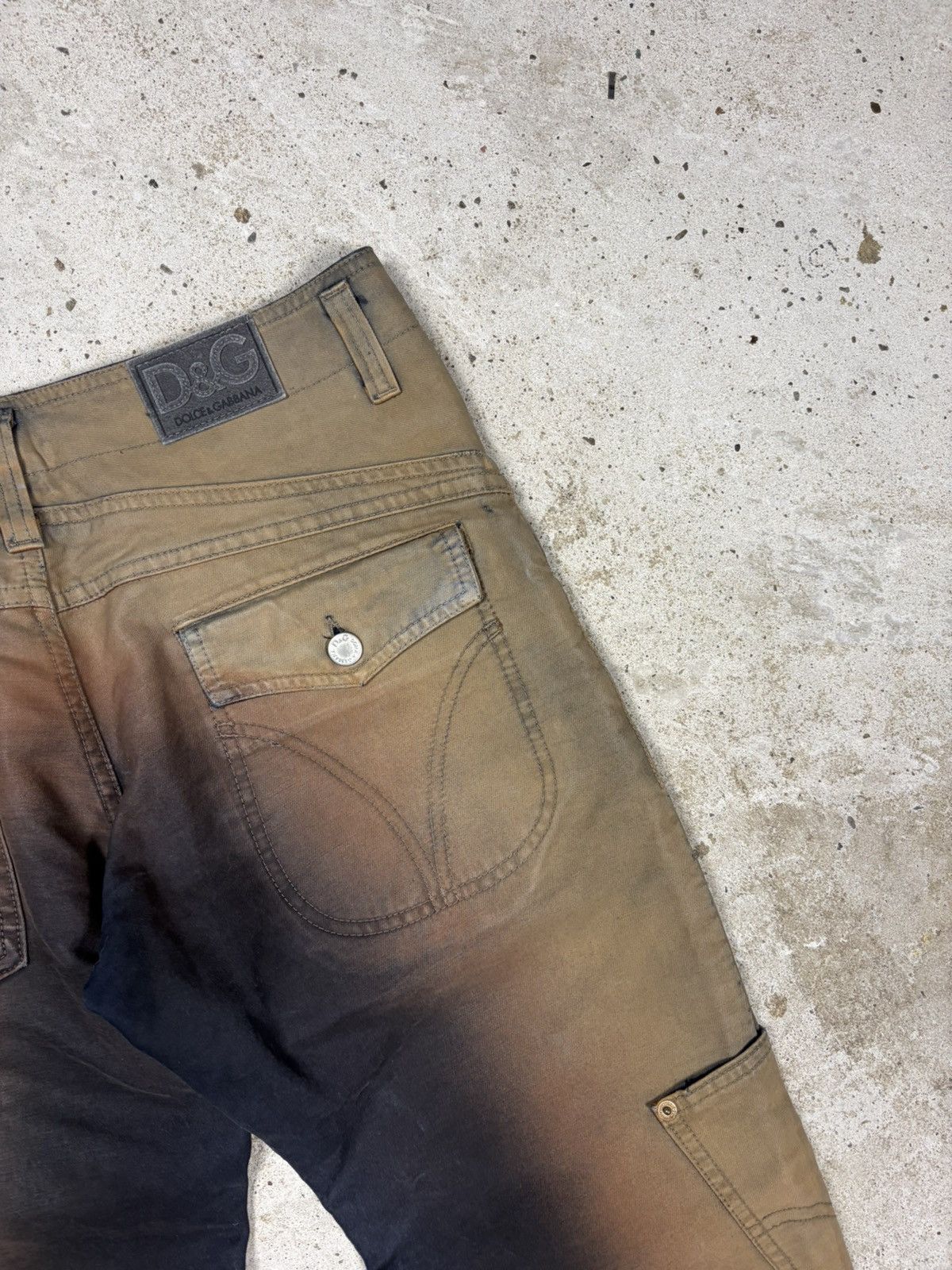 Dolce & Gabbana FW 2003 Dolce & Gabbana Utility Bronze Gradient Cargo Pants Size US 30 / EU 46 - 23 Thumbnail