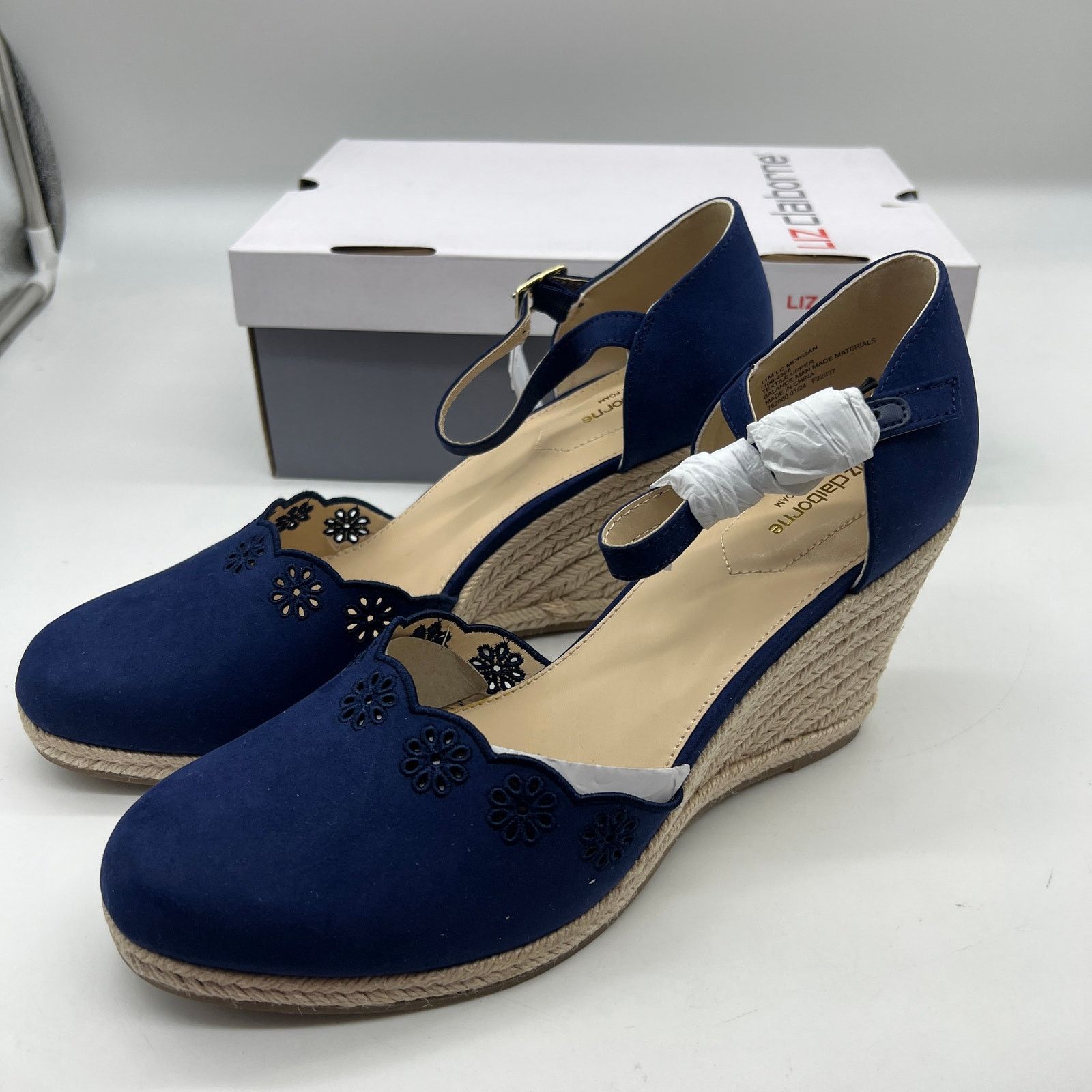 Other Liz Claiborne Morgan Women's Wedge Heels Blue Navy Size 11M Size US 11 / IT 41 - 3 Thumbnail