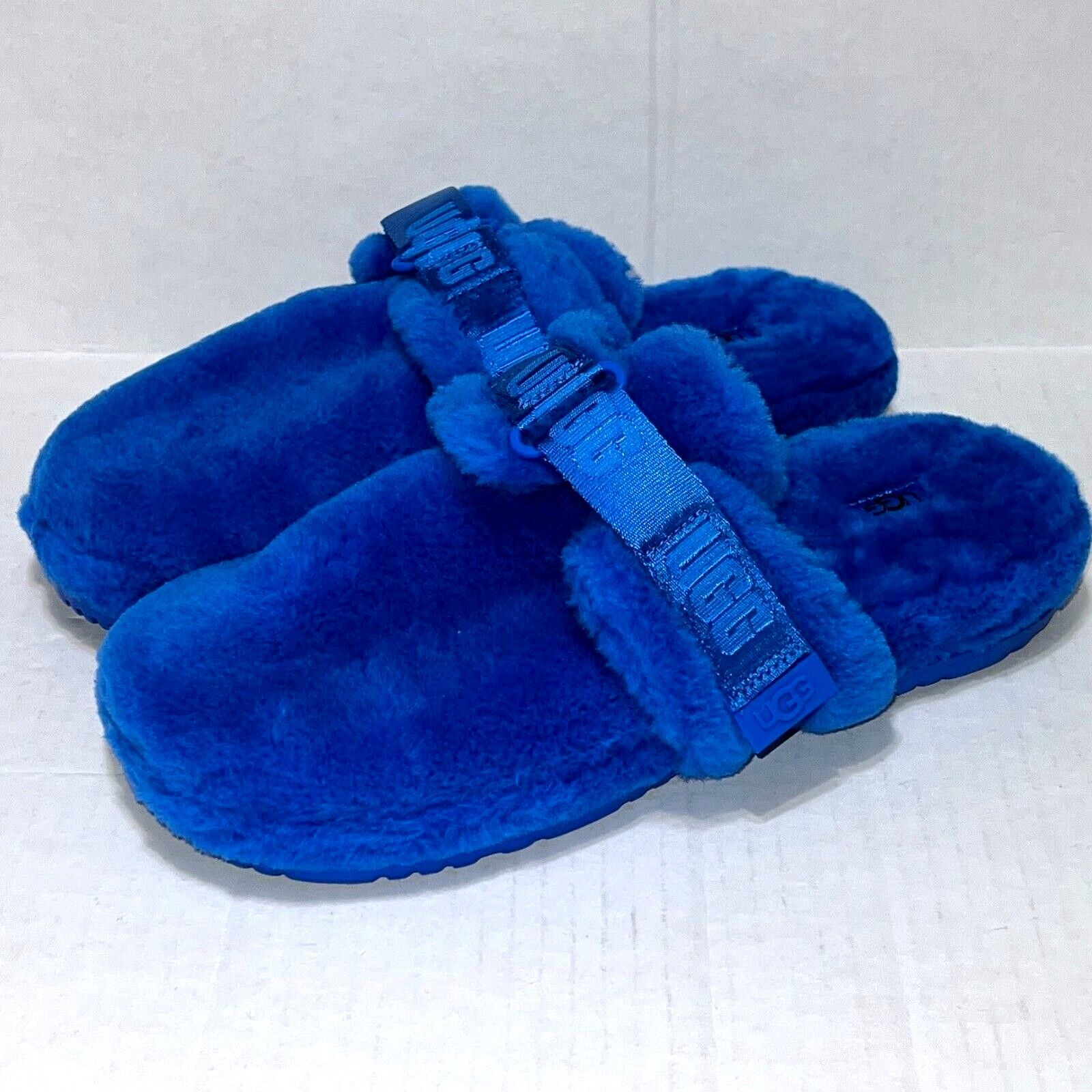 Ugg UGG PLUSH Men's Size 11 Fluff Slip On Lamb Fur Slippers Blue Size US 11 / EU 44 - 7 Thumbnail