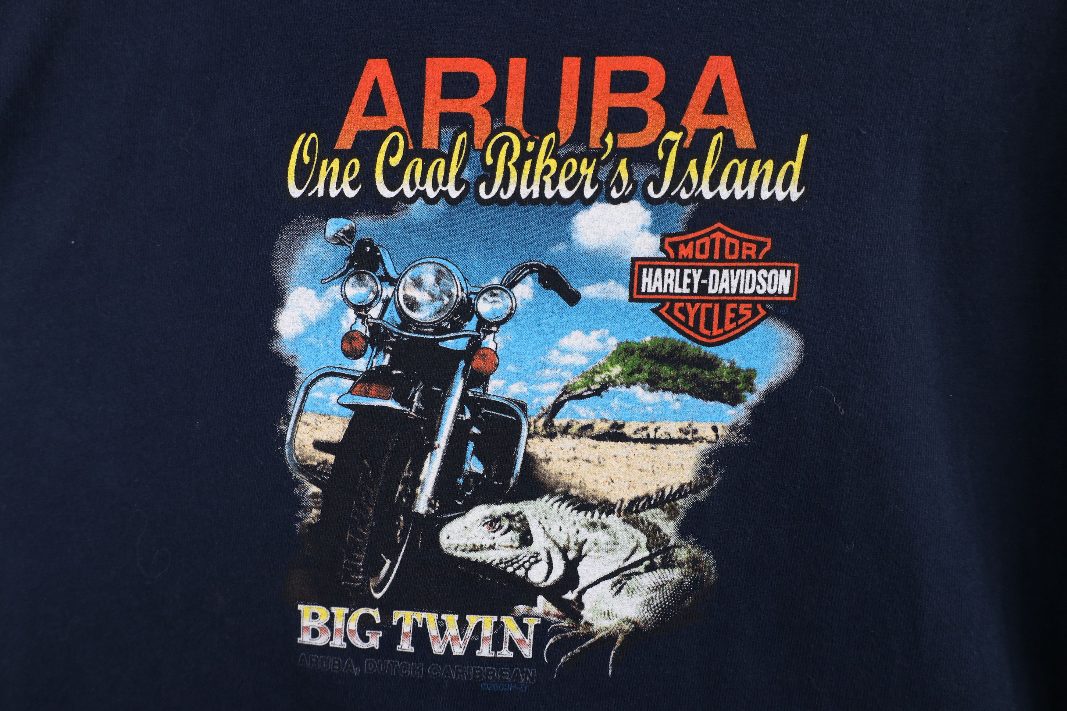 Harley Davidson × Vintage Vintage Y2K 2003 Harley Davidson Tribal T-Shirt Blue USA Size XL / US 12-14 / IT 48-50 - 12 Thumbnail