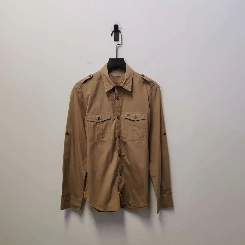 Burberry Burberry Khaki Cotton Men’s Shirt Size US S / EU 44-46 / 1 - 1 Thumbnail