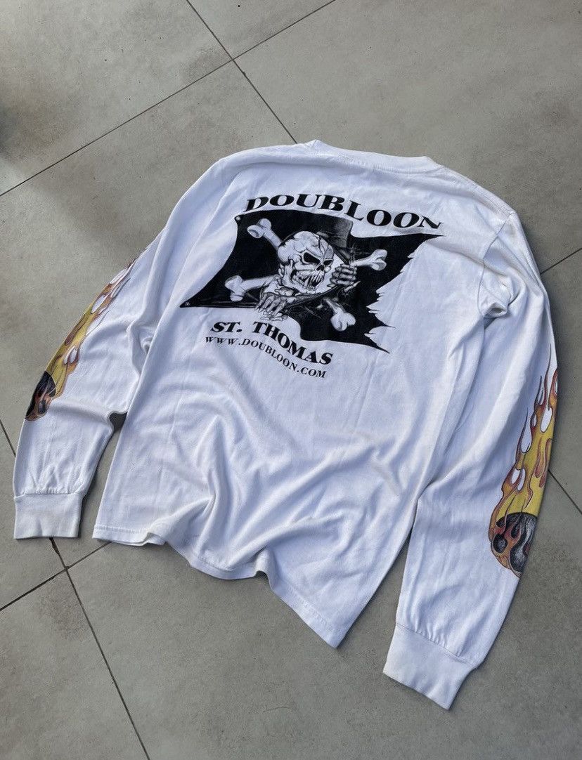 Vintage Doubloon Men’s 90s Long Sleeve ST. Thomas Size US S / EU 44-46 / 1 - 1 Thumbnail