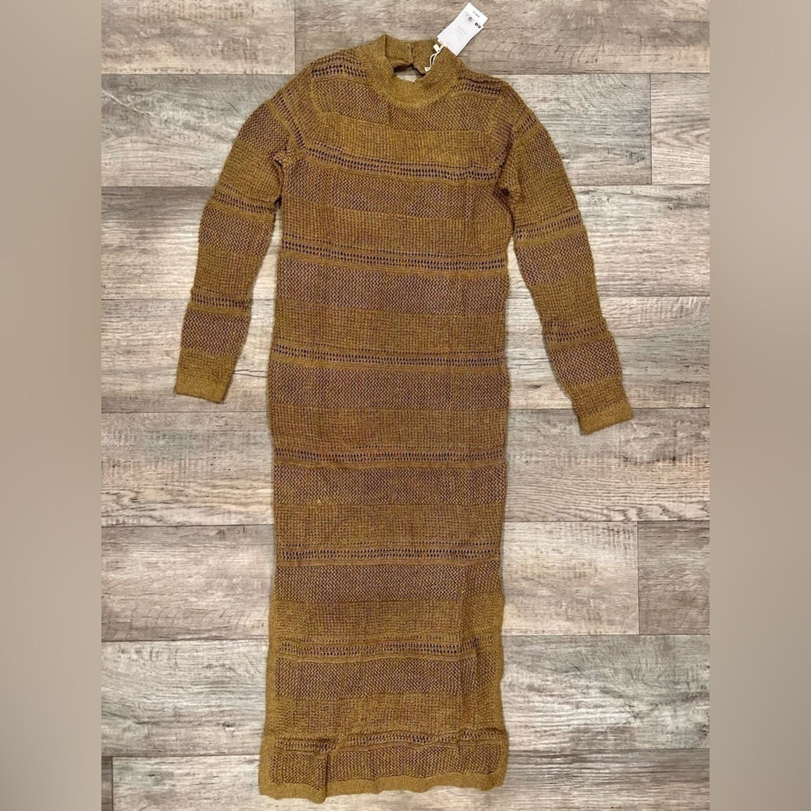 Mango MANGO Long Knit Openwork Maxi Dress NWT — Brown Size M / US 6-8 / IT 42-44 - 16 Thumbnail