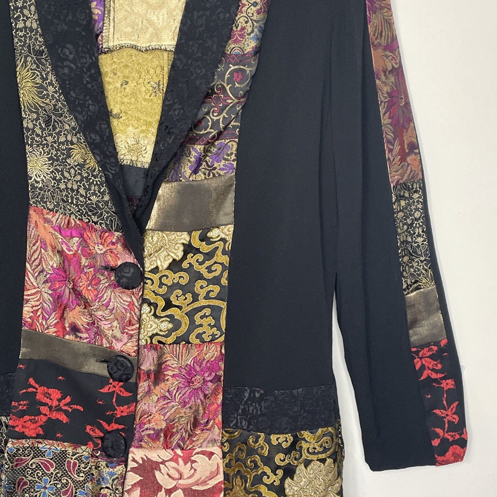 Other VTG Patchwork Tapestry Boho Jacket Art Wear Festival Blazer Size M / US 6-8 / IT 42-44 - 5 Thumbnail