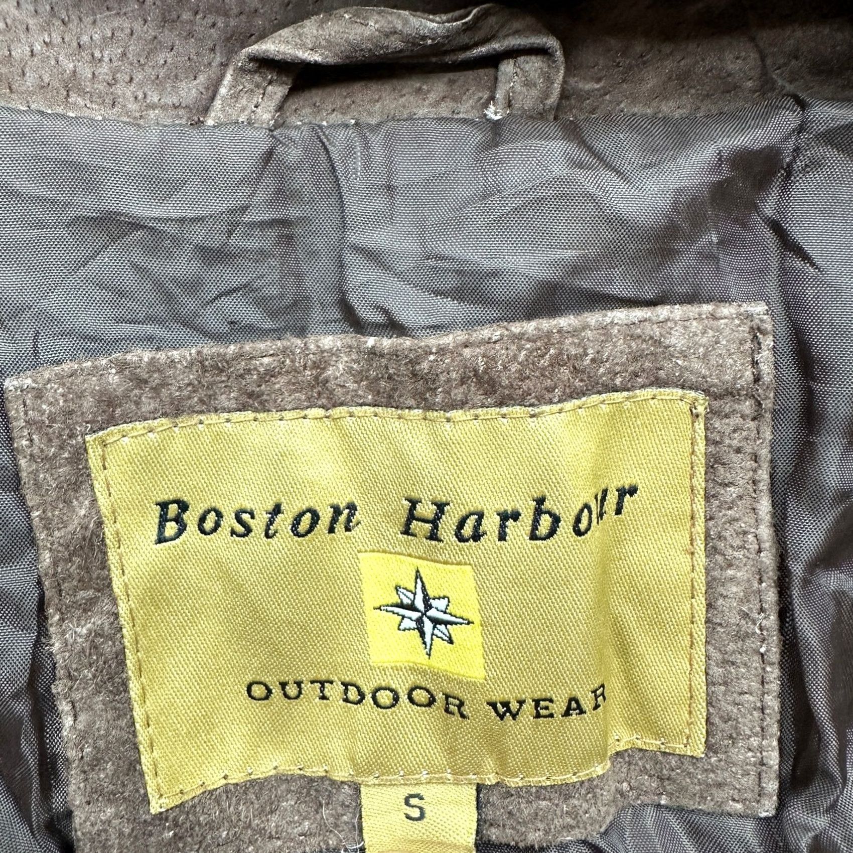 Vintage VINTAGE Boston Harbour Brown Suede Leather Jacket Mens Small Full Zip Bomber Jacket Size US S / EU 44-46 / 1 - 3 Thumbnail