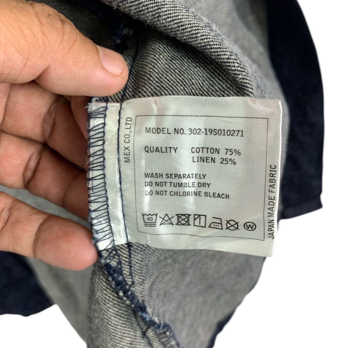 Blue Blue Japan × Japanese Brand VINTAGE GRAND GLOBAL OKAYAMA PREMIUM DENIM BUTTON JACKET Size US M / EU 48-50 / 2 - 11 Thumbnail