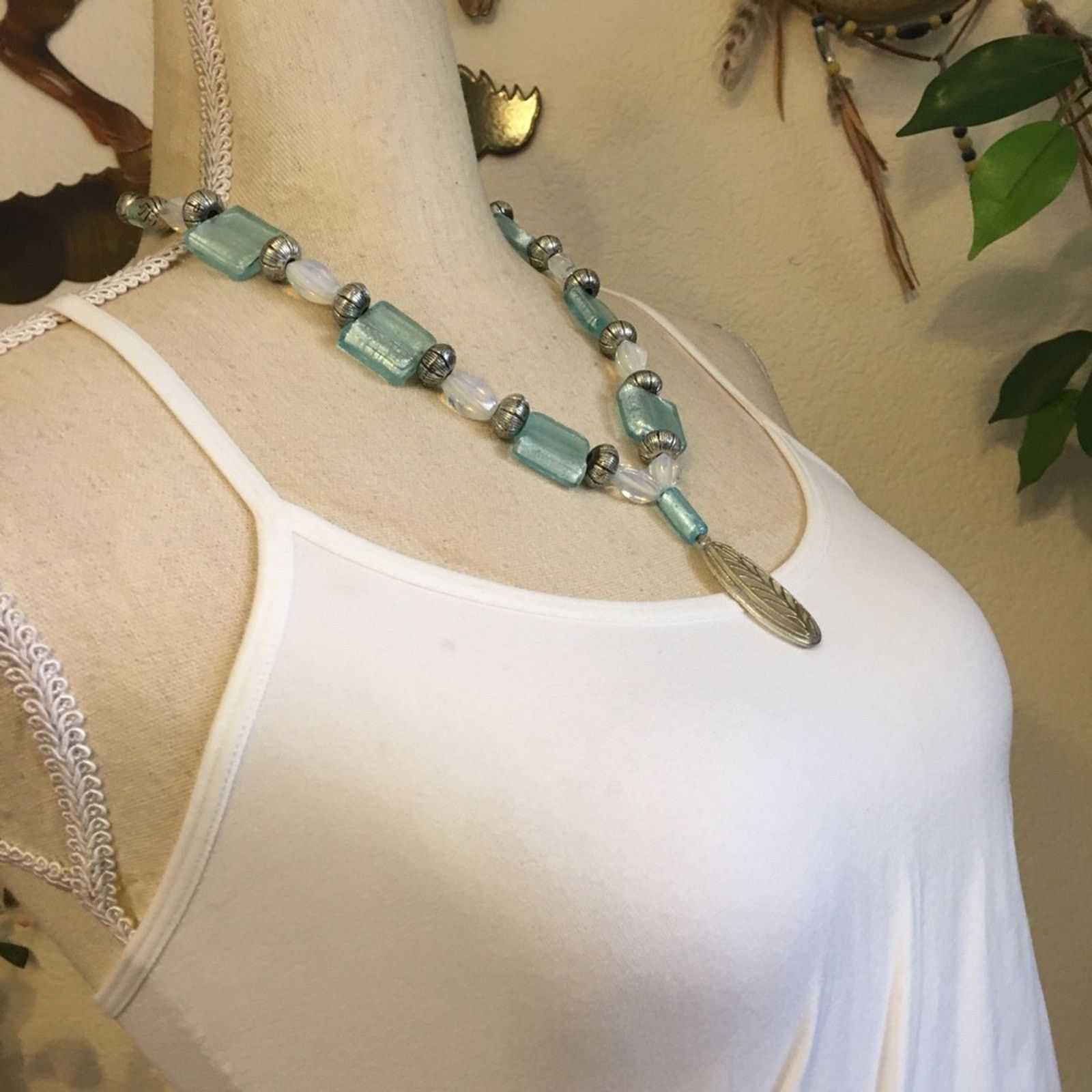 Vintage Vintage artisan glass silver bead necklace Size ONE SIZE - 3 Thumbnail