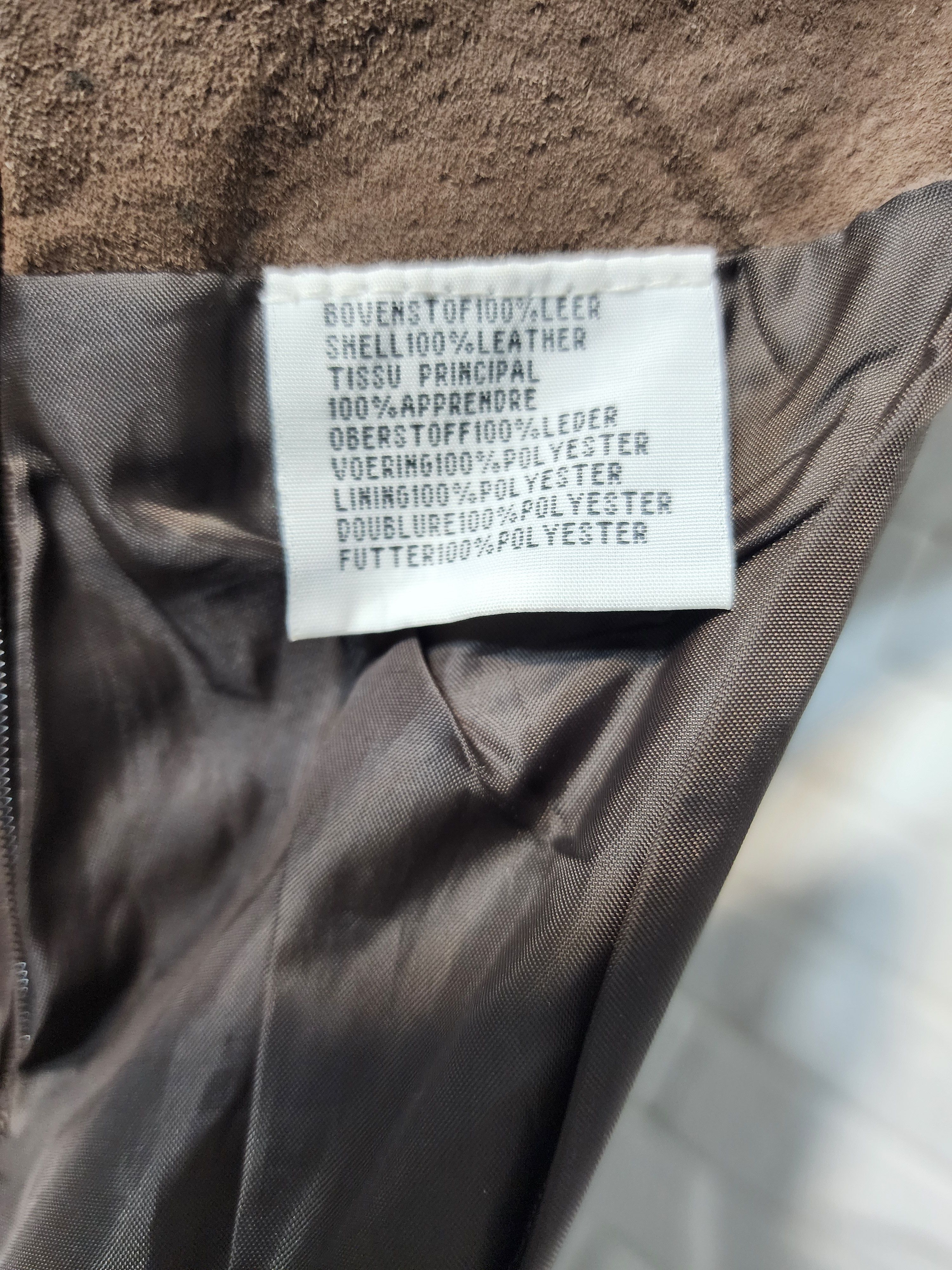 Genuine Leather Brown Suede Leather Skirt: 37" Waist Size 37" - 10 Thumbnail