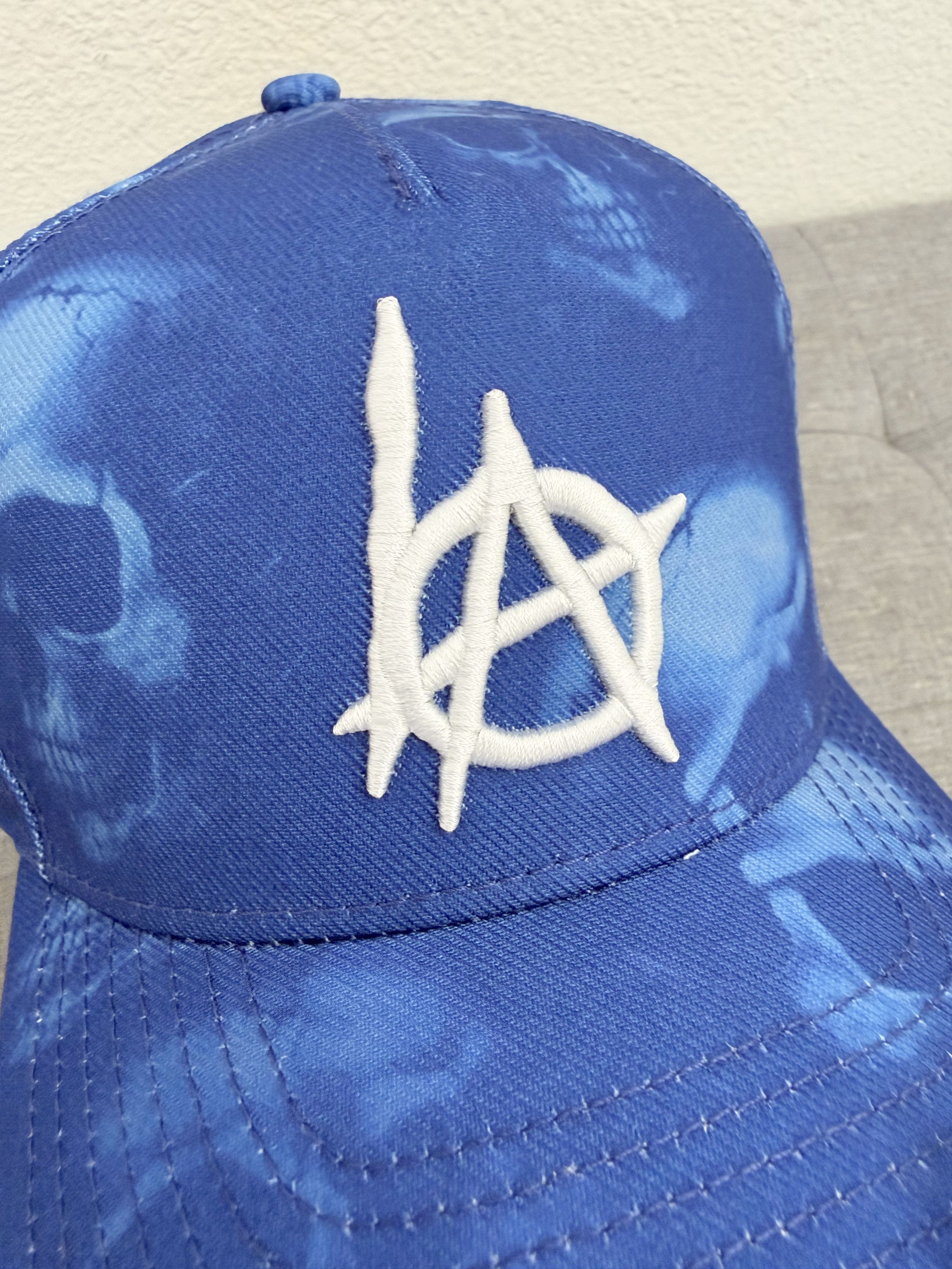 Other KTH Kill The Hype SnapBack Hat Blue Skull Print Size ONE SIZE - 7 Thumbnail