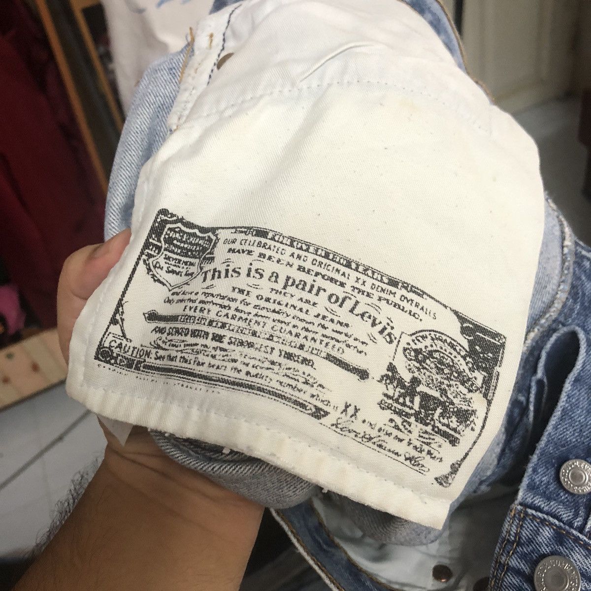 Levi's DL Levis 501 Blue jeans Denim Pants #C273 Size US 32 / EU 48 - 20 Thumbnail