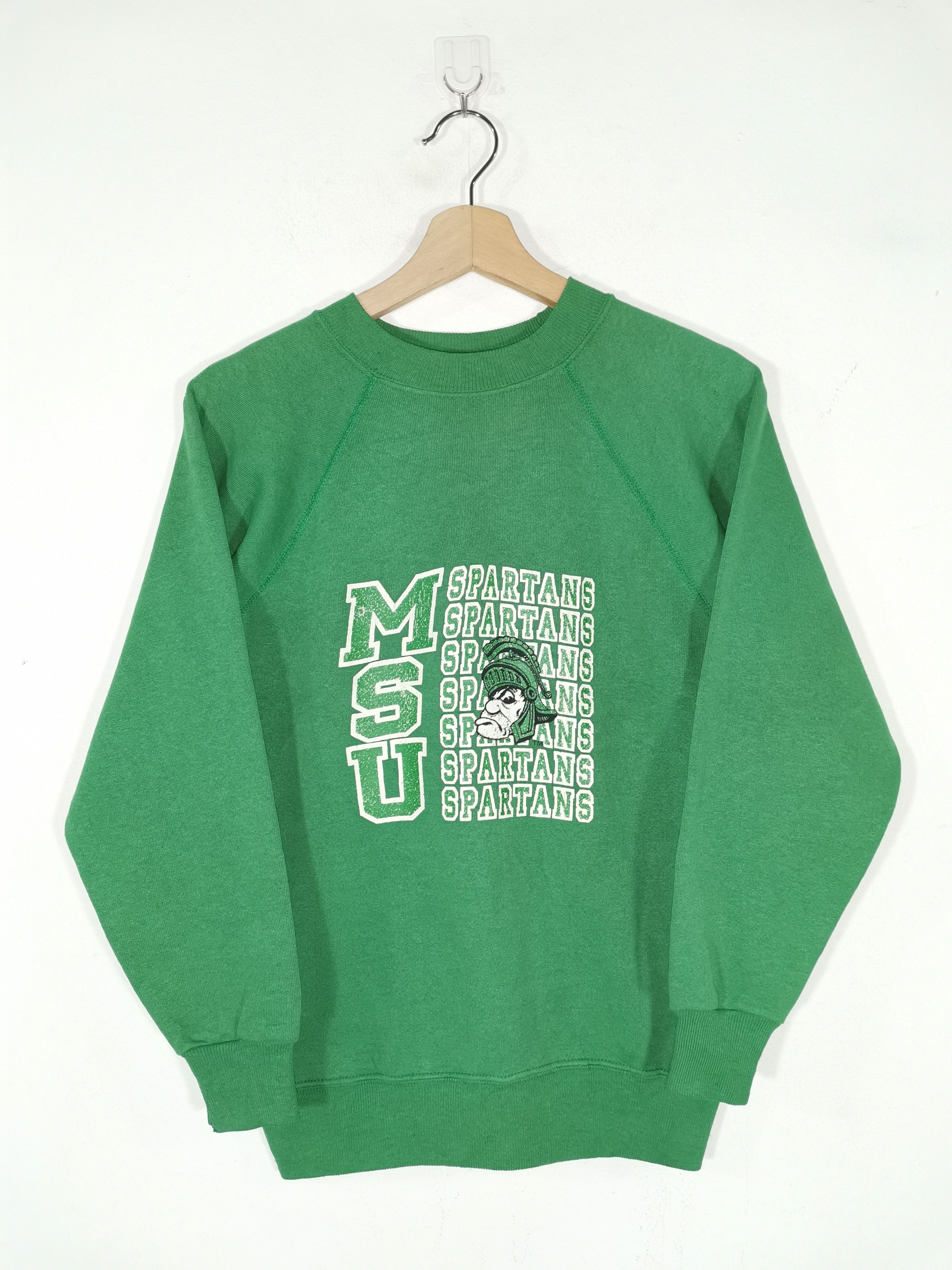 Vintage Vtg 80s MSU Michigan State University Spartans Sweatshirt Size US S / EU 44-46 / 1 - 2 Thumbnail