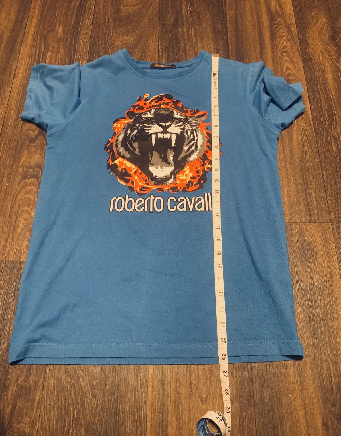 Roberto Cavalli Roberto Cavalli T Shirt Mens Blue Tiger TShirt Size US M / EU 48-50 / 2 - 8 Thumbnail