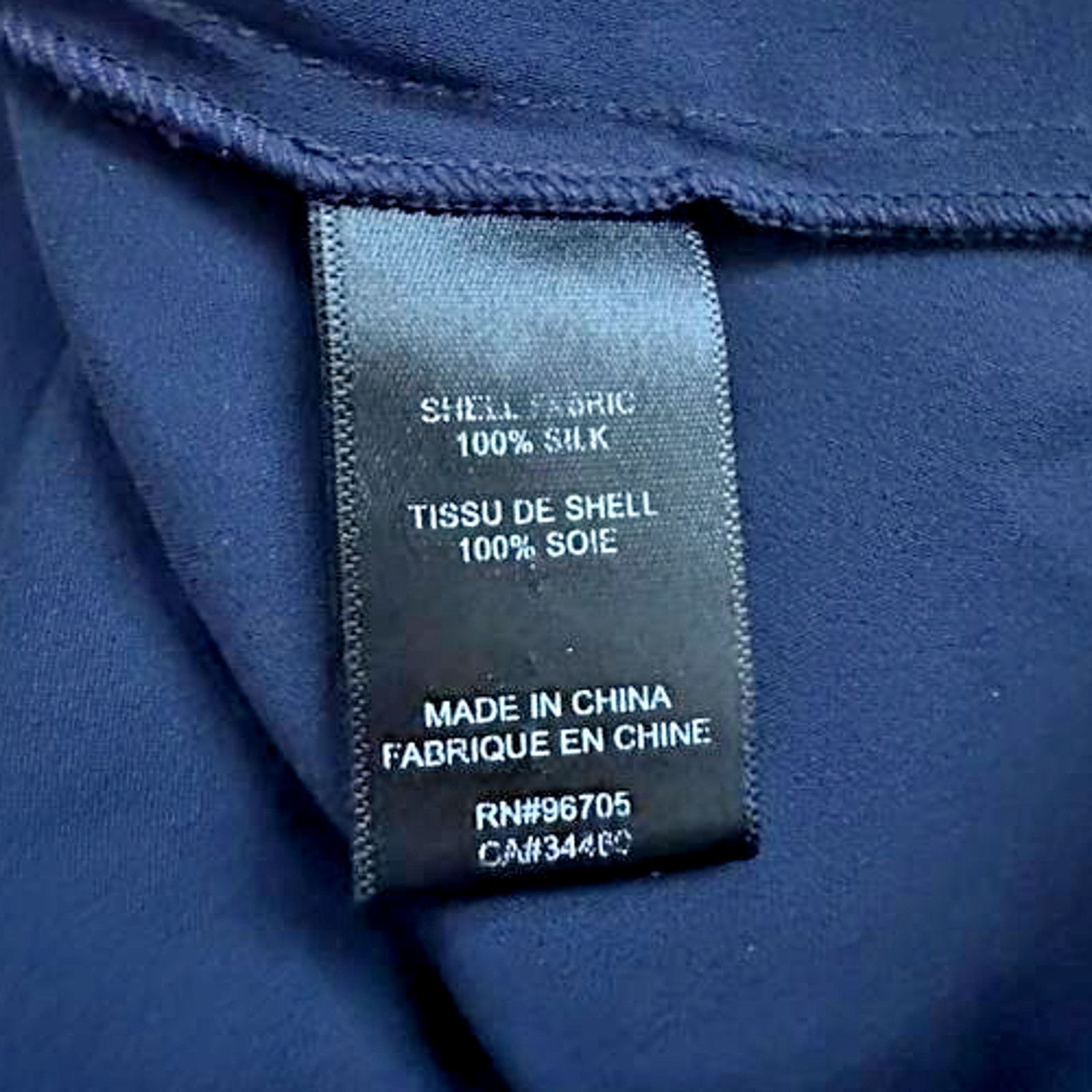 Rebecca Taylor Rebecca Taylor Sophie 100% Silk Navy Top Size L A000987 Size L / US 10 / IT 46 - 9 Thumbnail