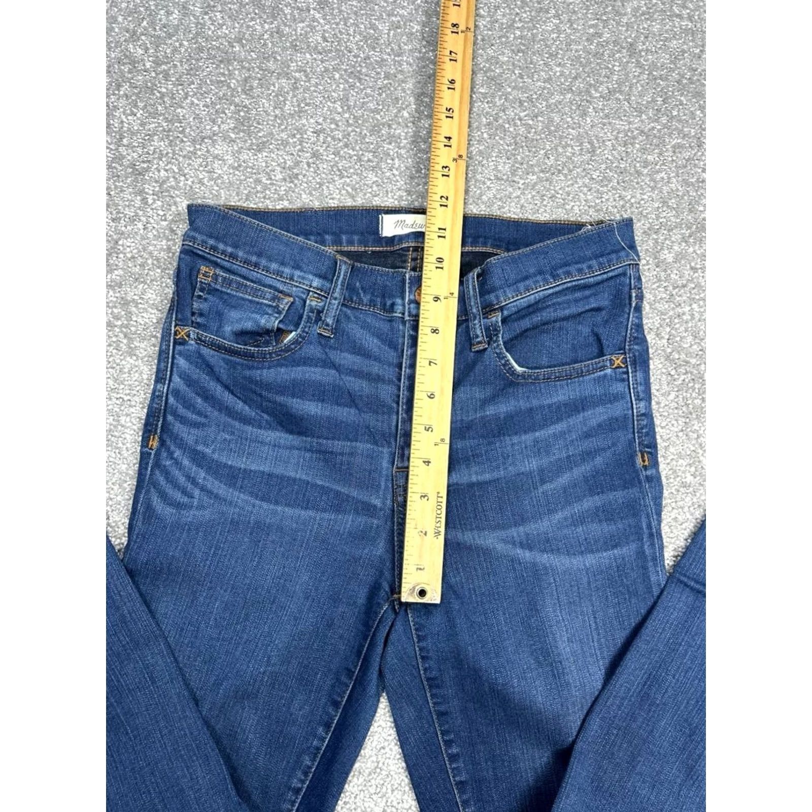 Madewell Madewell Roadtripper Jeans Womens 28 Blue Denim Logo Mid Rise Skinny Leg 28x28 Size 28" / US 6 / IT 42 - 5 Thumbnail