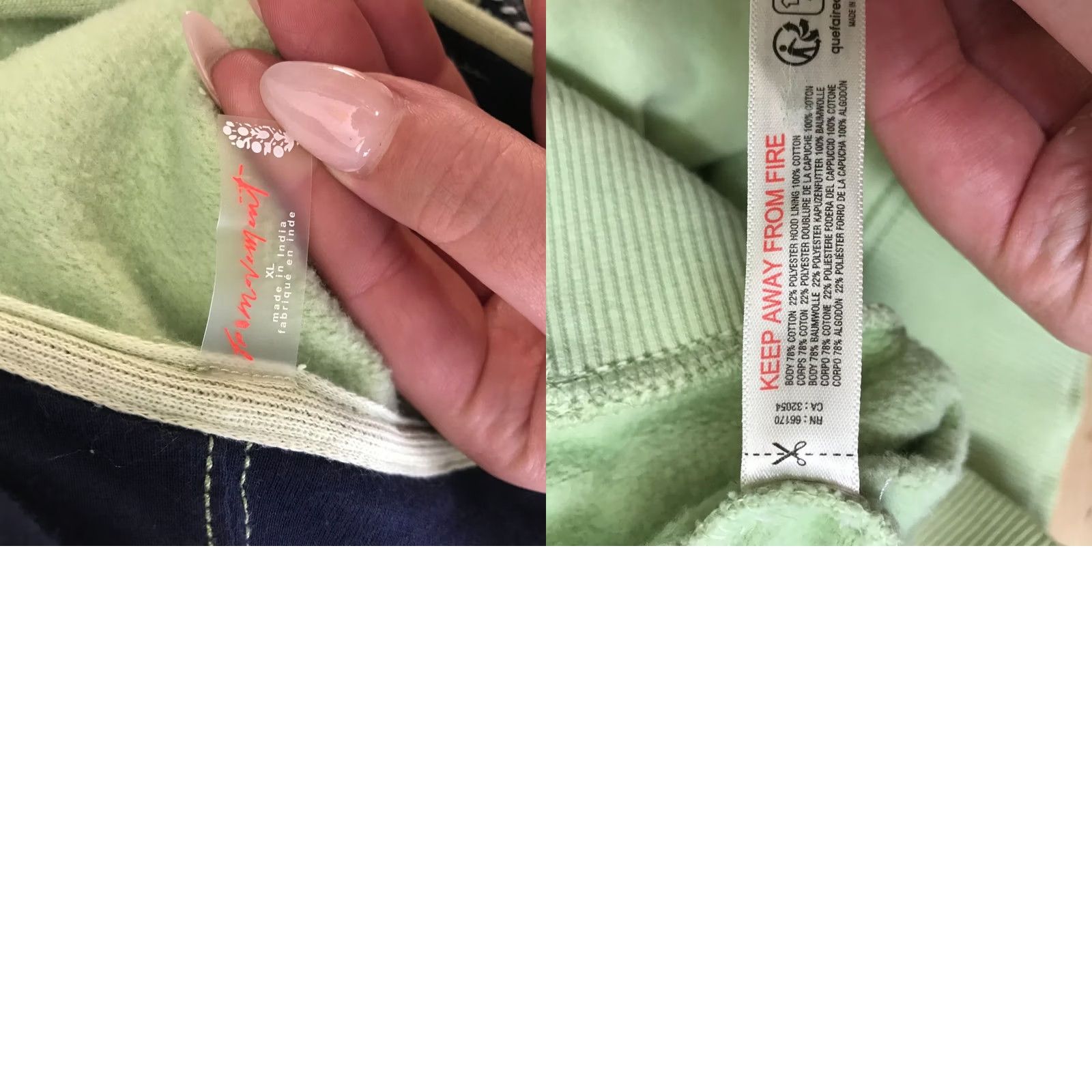 Vintage FREE MOVEMENT Sweatshirt Hooded Green Cotton Blend Women's XL RUN OUT Size XL / US 12-14 / IT 48-50 - 8 Thumbnail